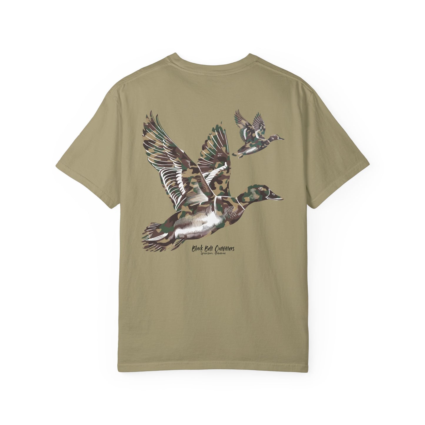 Camo Ducks Unisex Garment-Dyed T-shirt, Comfort Wear, Animal Lover Gift, Southerner Apparel,