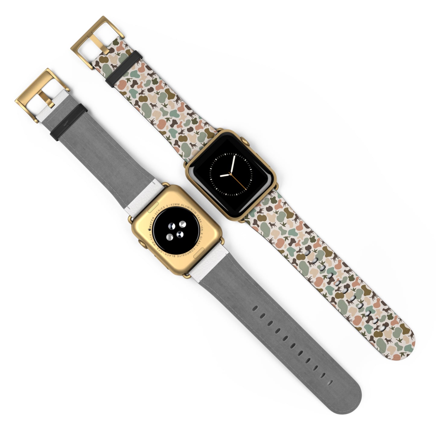 Old school camo duck and dog custom print Watch Band