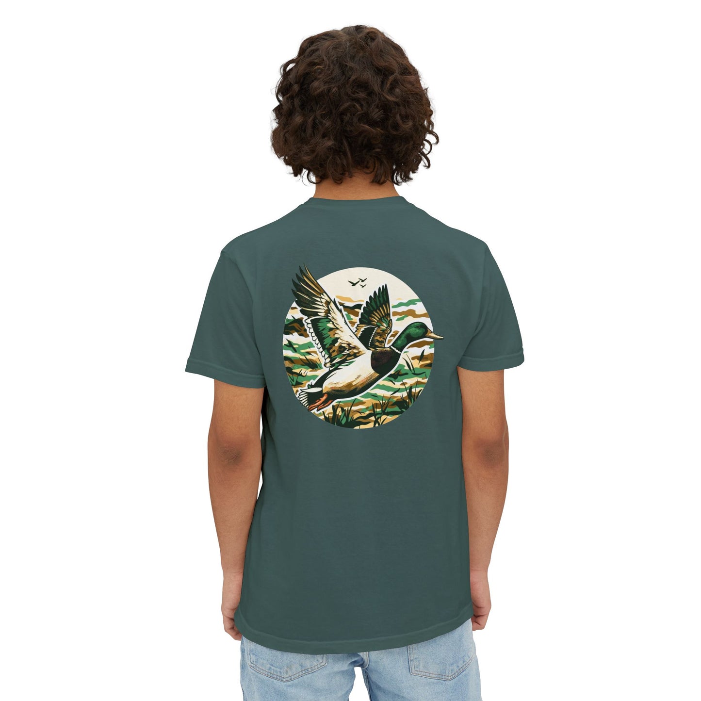 Black belt outfitters, duck hunting custom design hunting Unisex Garment-Dyed Pocket T-Shirt