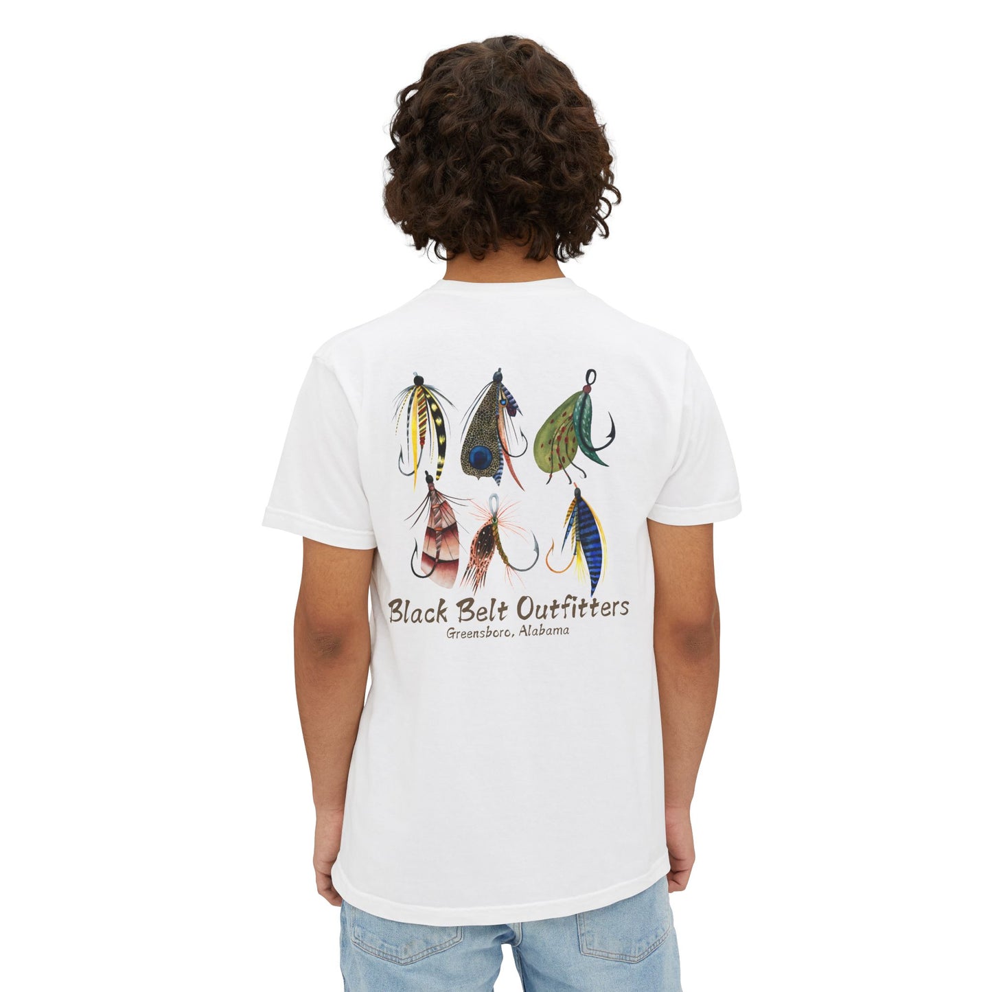 Black belt outfitters fishing lures Unisex Garment-Dyed Pocket T-Shirt