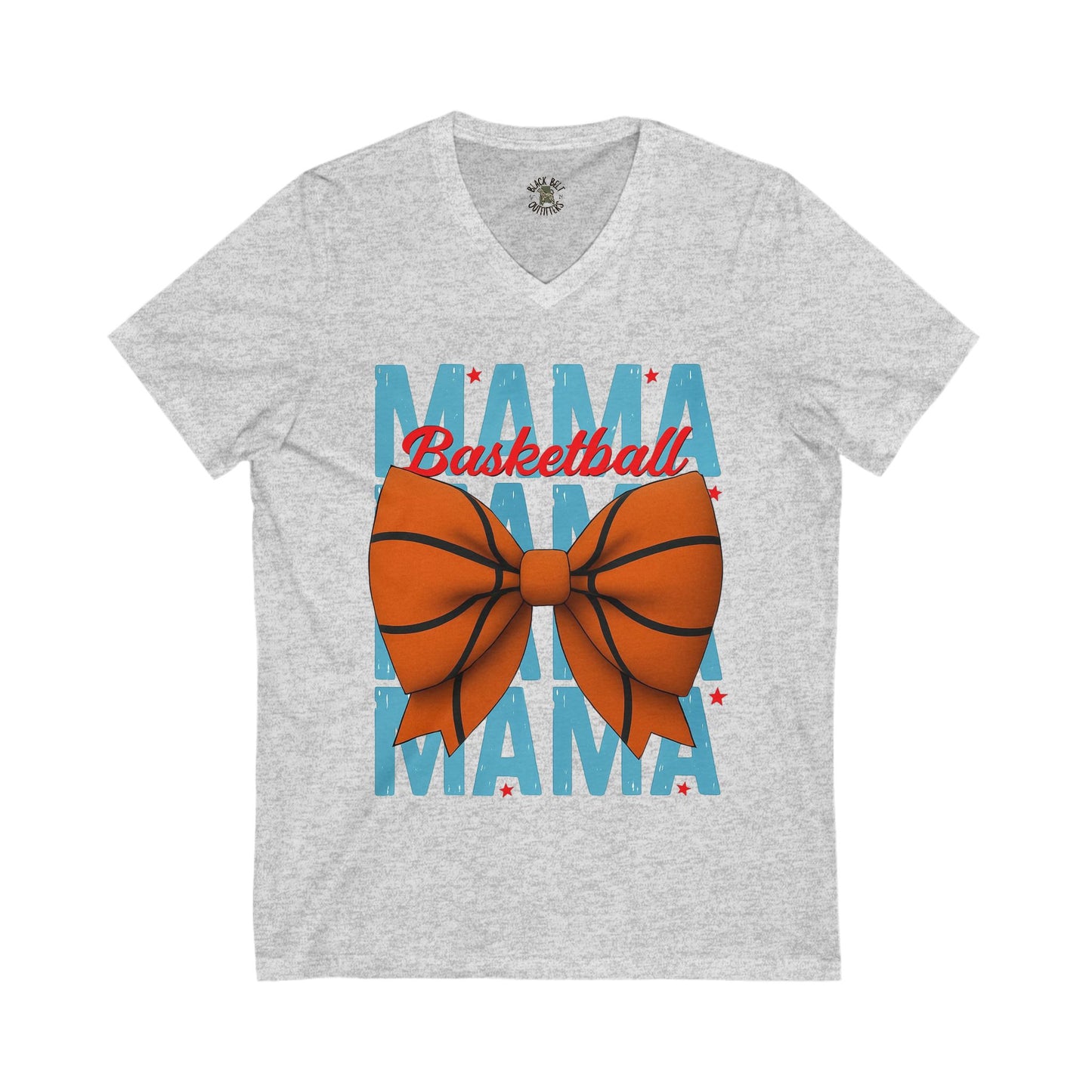 Basketball Mama V-Neck Tee – Unisex Jersey T-Shirt for Game Day