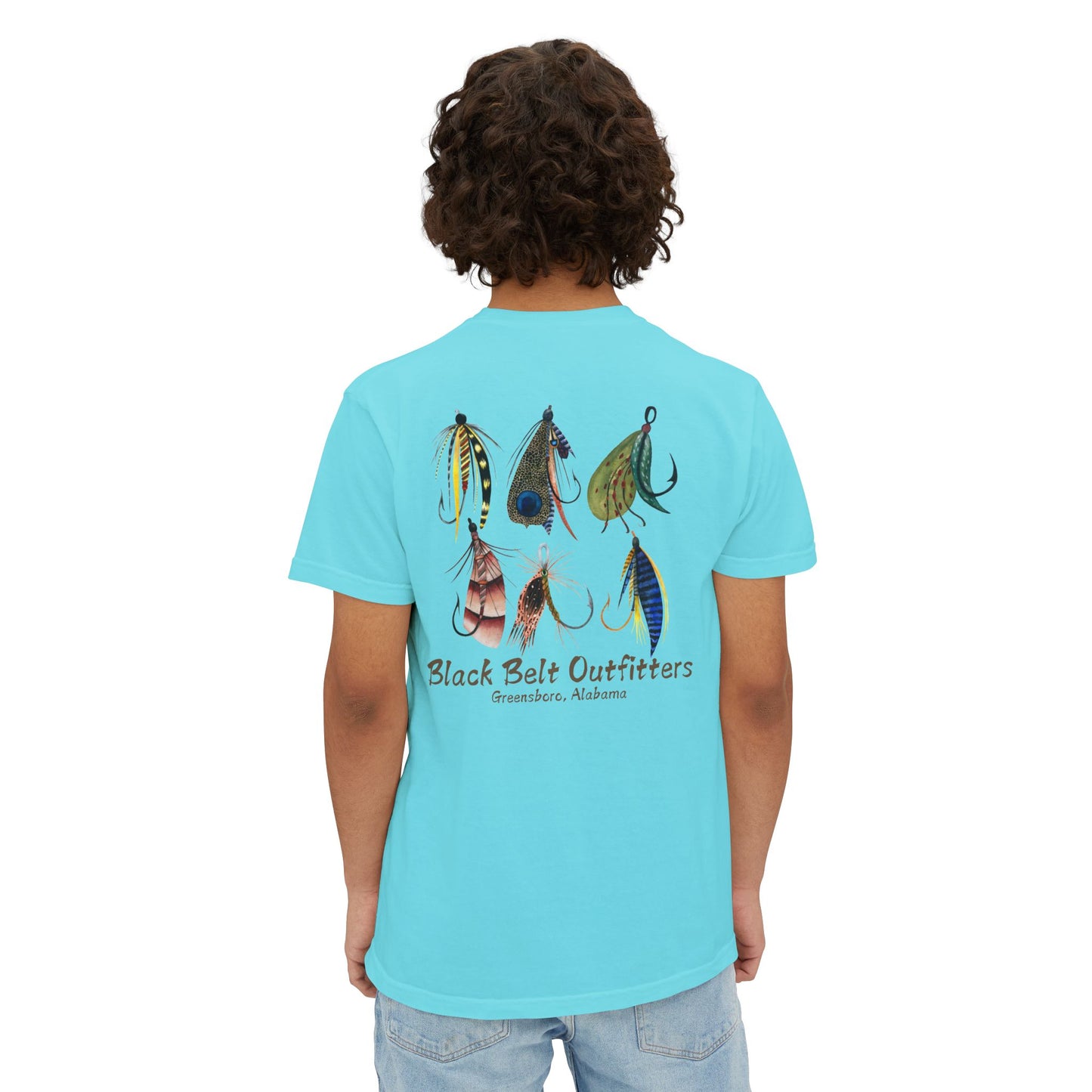 Black belt outfitters fishing lures Unisex Garment-Dyed Pocket T-Shirt