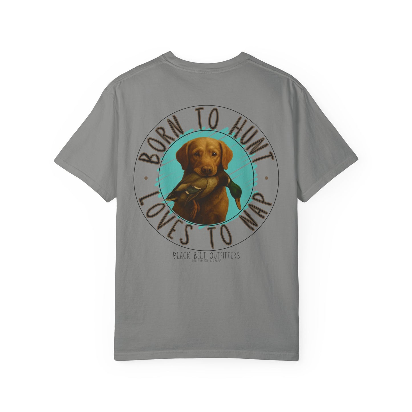 Duck Dog, Born to Hunt - Loves to Nap Unisex T-Shirt, Perfect for Gifts, Father's Day, Golf Events, Casual Wear, Comfortable Tee