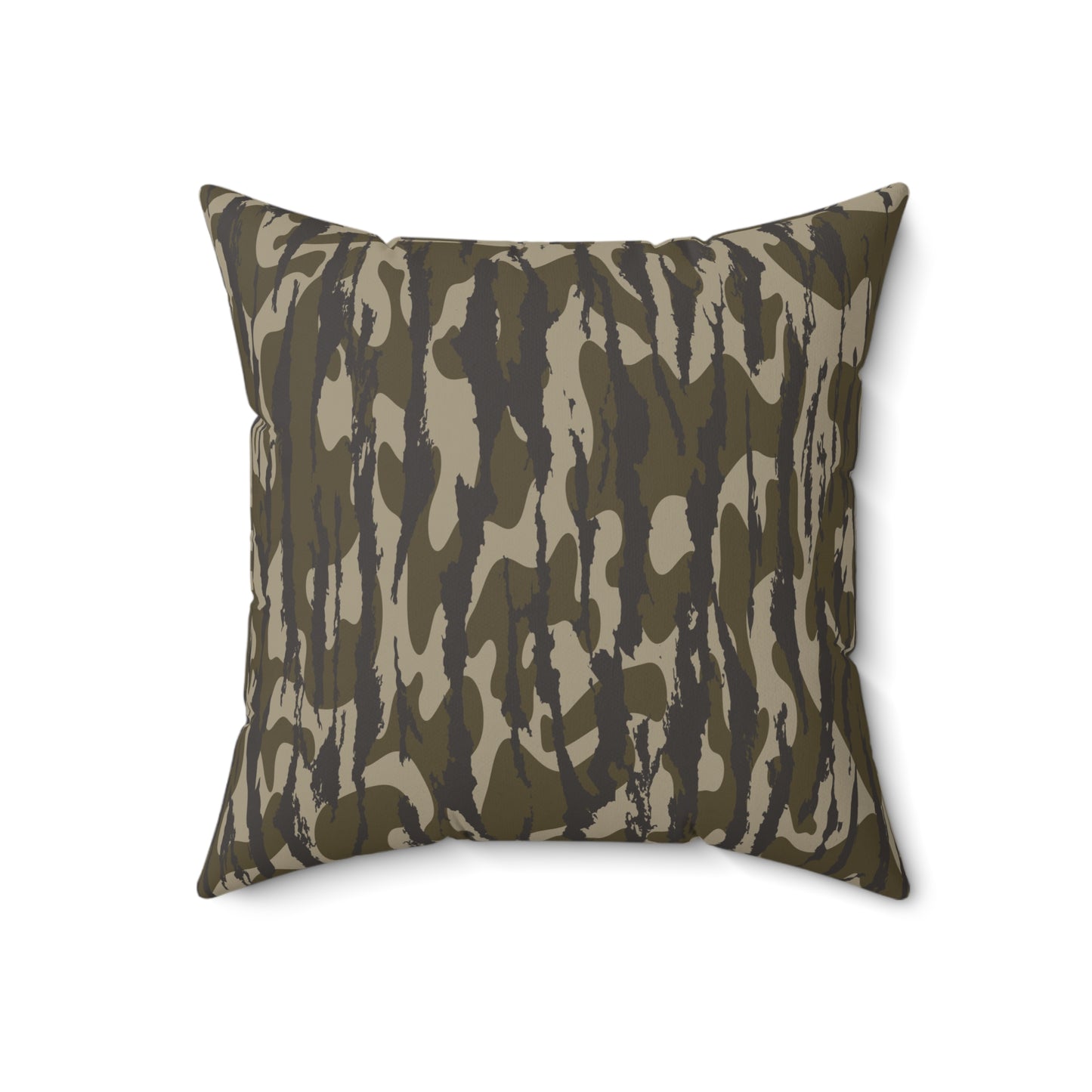 Bottomland Camo Decorative Pillow, Military Style Home Decor, Throw Cushion for Living Room or Bedroom, Unique Gift Idea, Nature Inspired