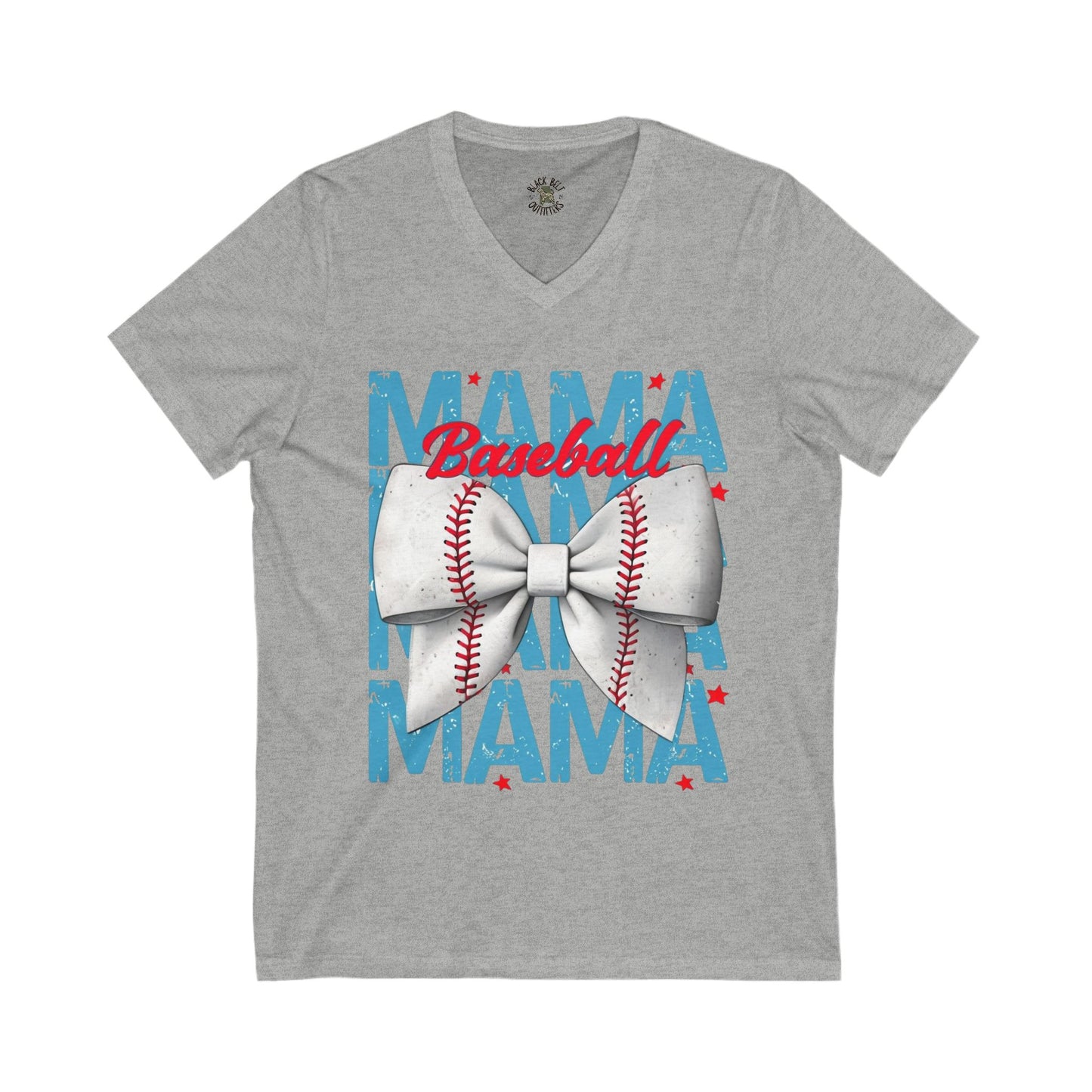 Baseball Mama V-Neck Tee – Unisex Jersey T-Shirt for Game Day