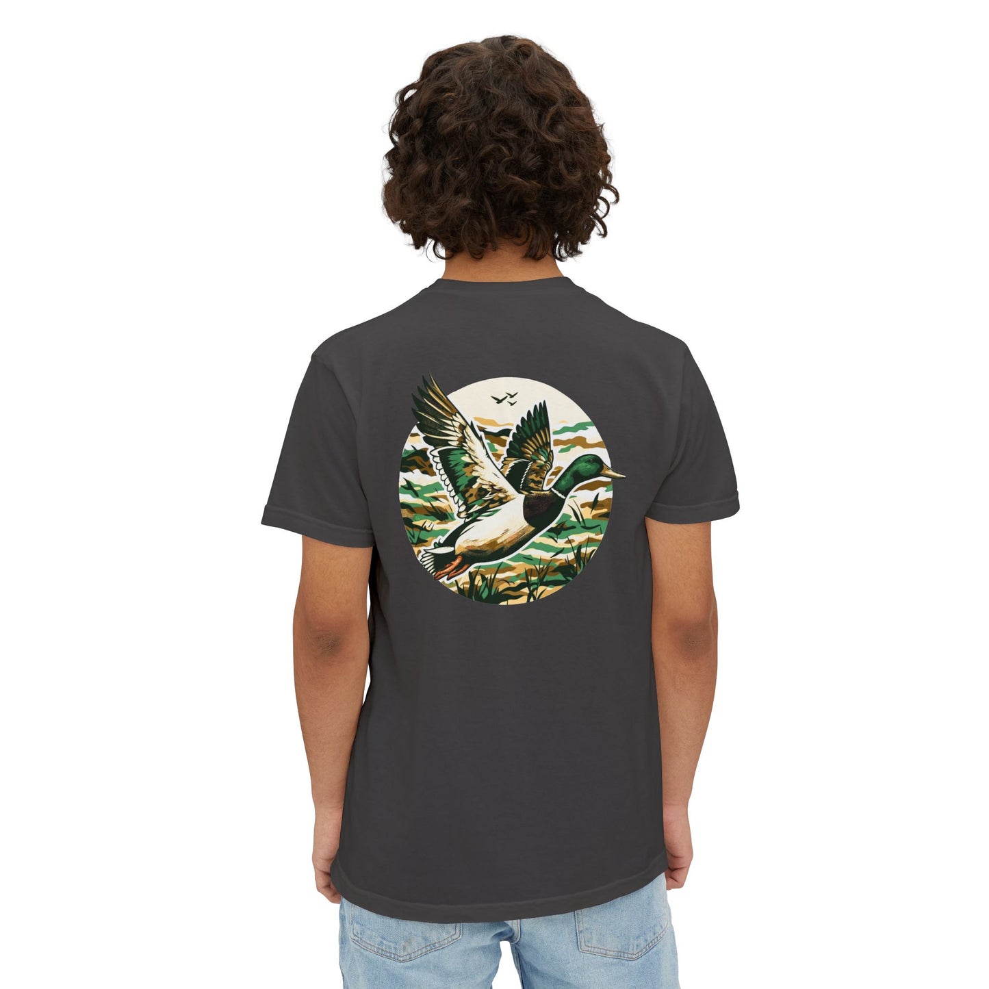 Black belt outfitters, duck hunting custom design hunting Unisex Garment-Dyed Pocket T-Shirt
