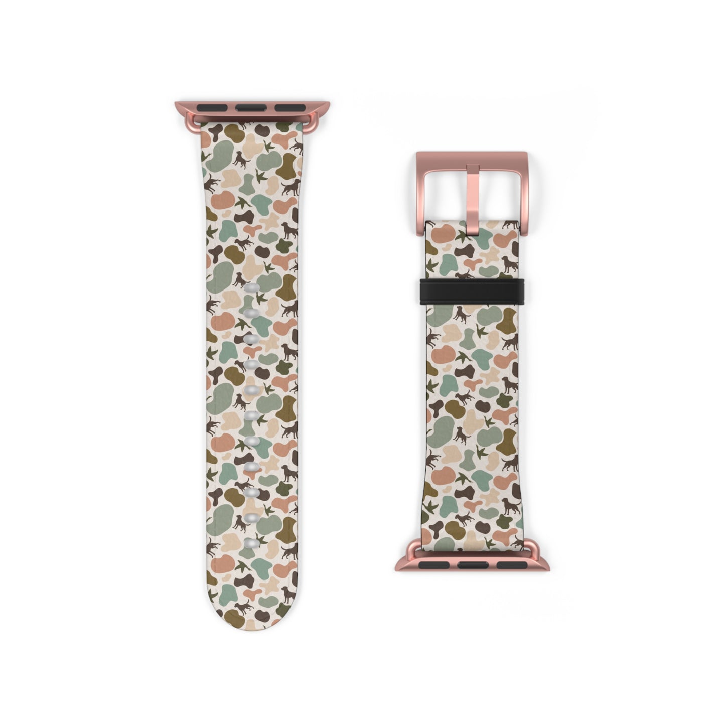 Old school camo duck and dog custom print Watch Band