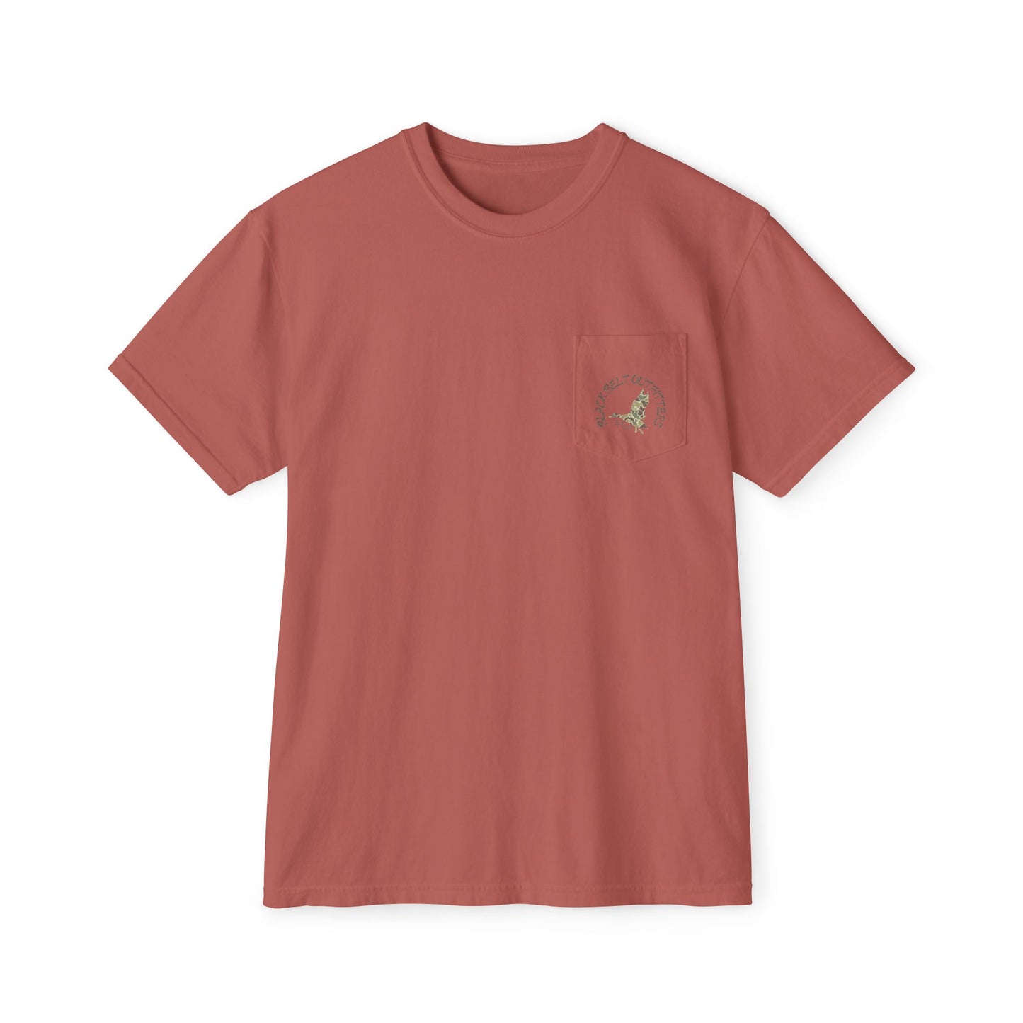 Black belt outfitters, duck hunting custom design hunting Unisex Garment-Dyed Pocket T-Shirt
