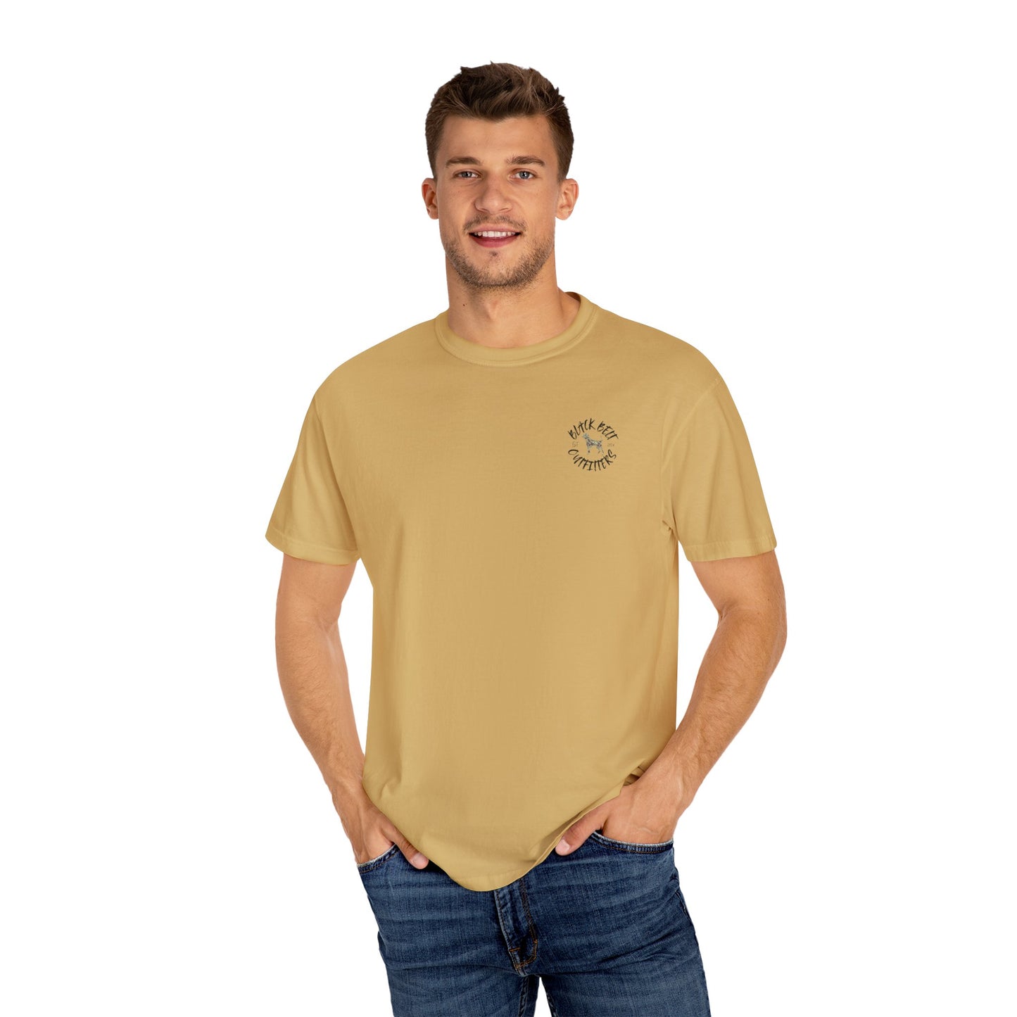 Golf Theme American Flag Unisex Garment-Dyed T-shirt