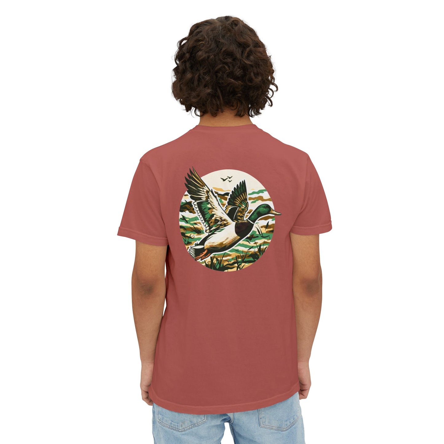 Black belt outfitters, duck hunting custom design hunting Unisex Garment-Dyed Pocket T-Shirt