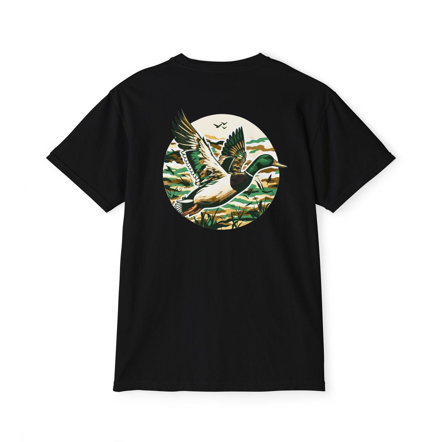 Black belt outfitters, duck hunting custom design hunting Unisex Garment-Dyed Pocket T-Shirt