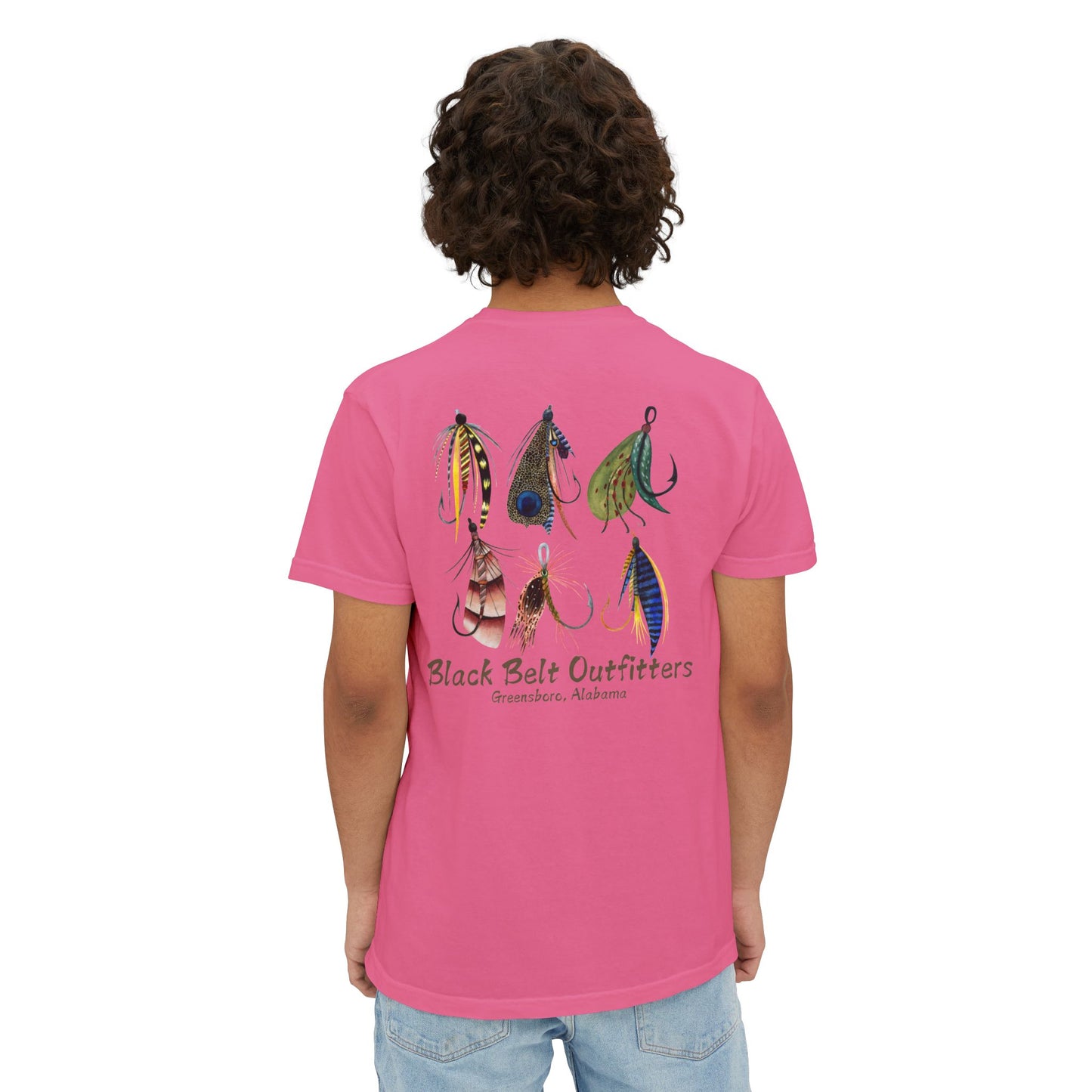 Black belt outfitters fishing lures Unisex Garment-Dyed Pocket T-Shirt