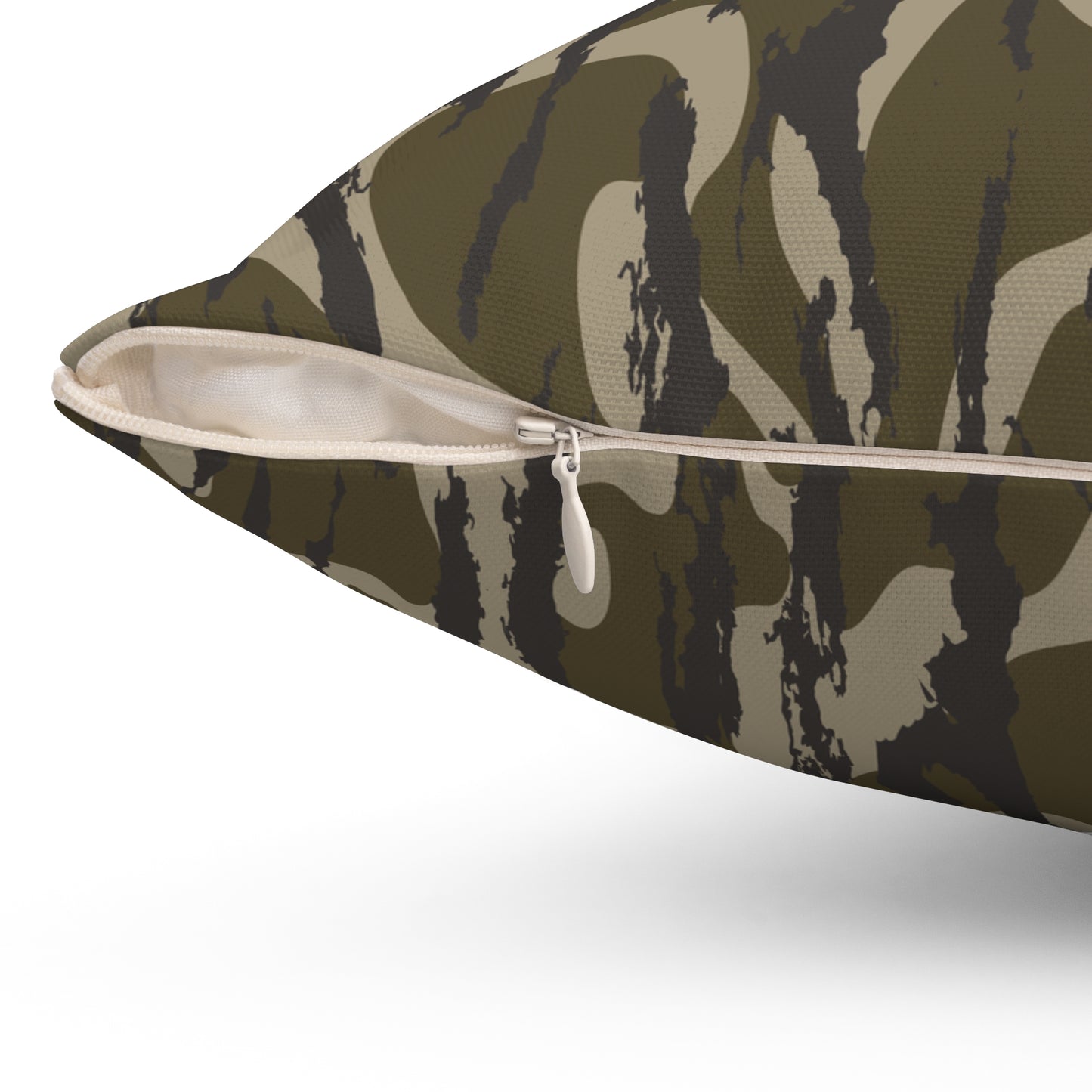 Bottomland Camo Decorative Pillow, Military Style Home Decor, Throw Cushion for Living Room or Bedroom, Unique Gift Idea, Nature Inspired