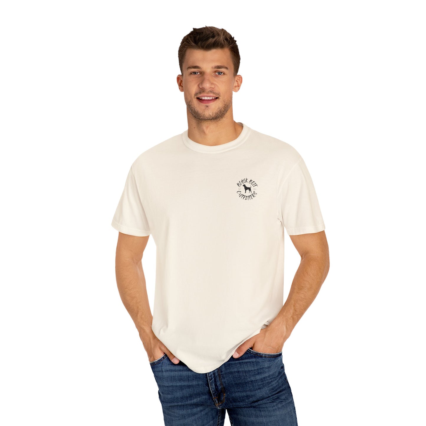 Black Belt Outfitters Camo Logo Unisex Garment-Dyed Pocket T-Shirt