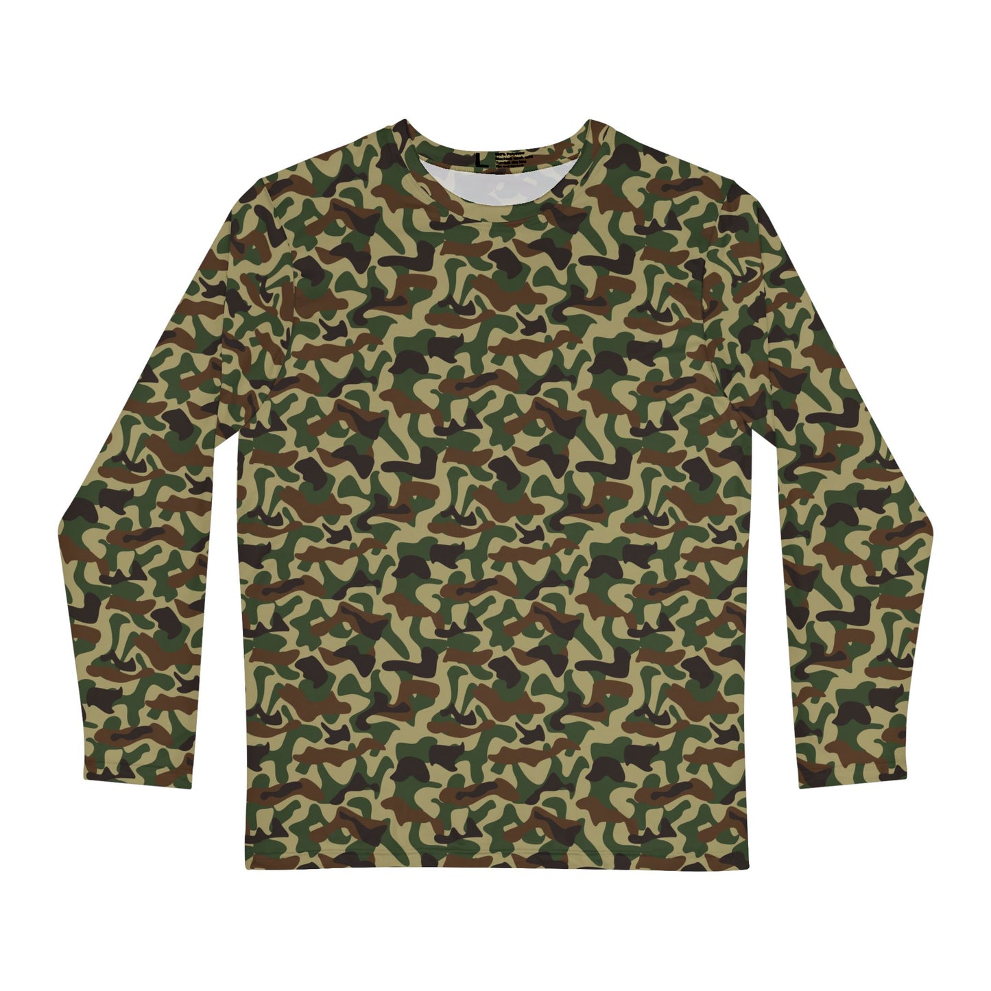 Retro camo print Men's Long Sleeve Shirt (AOP)