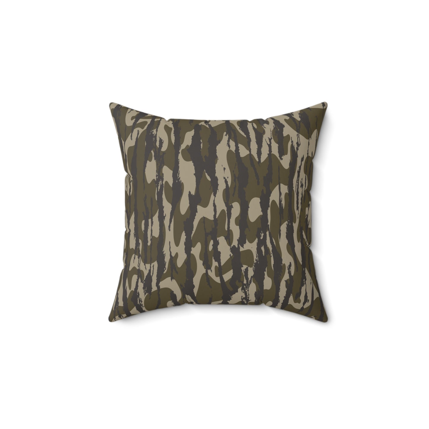 Bottomland Camo Decorative Pillow, Military Style Home Decor, Throw Cushion for Living Room or Bedroom, Unique Gift Idea, Nature Inspired