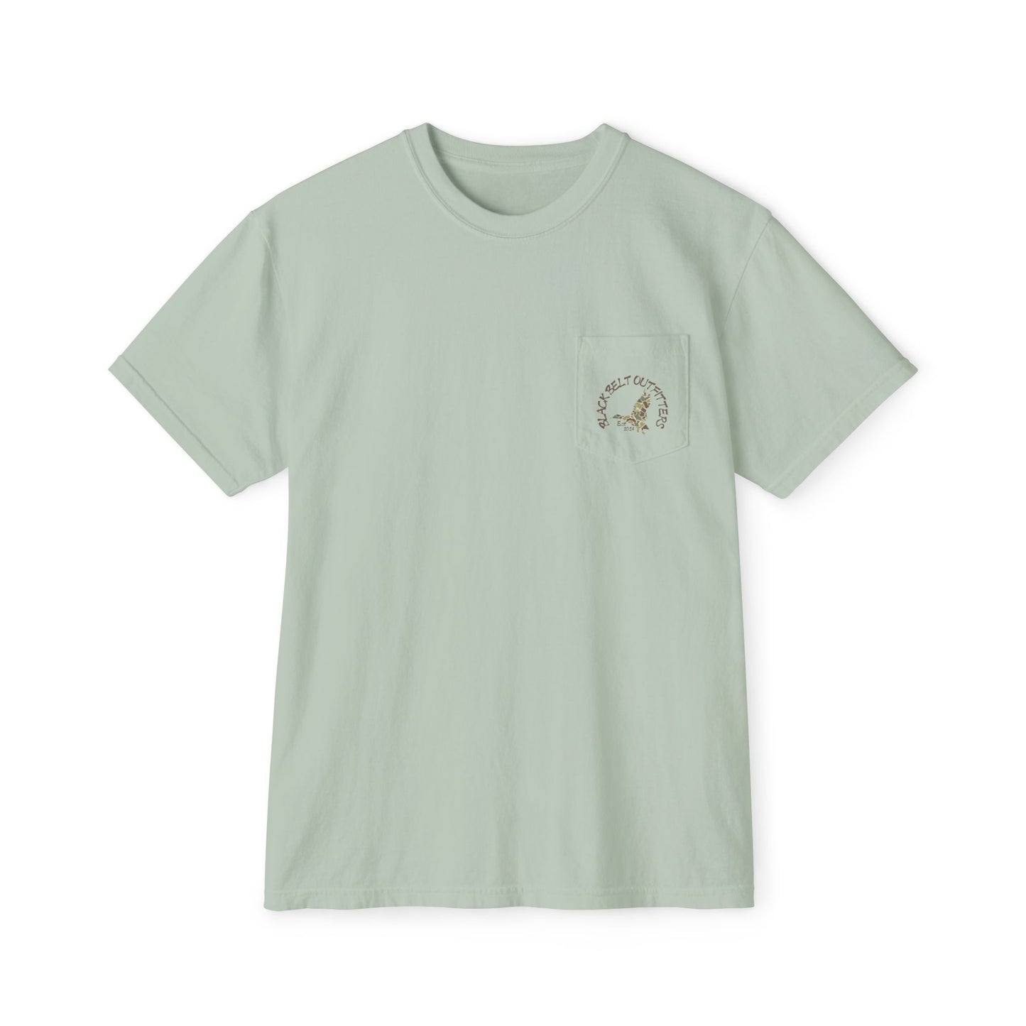 Black belt outfitters, duck hunting custom design hunting Unisex Garment-Dyed Pocket T-Shirt