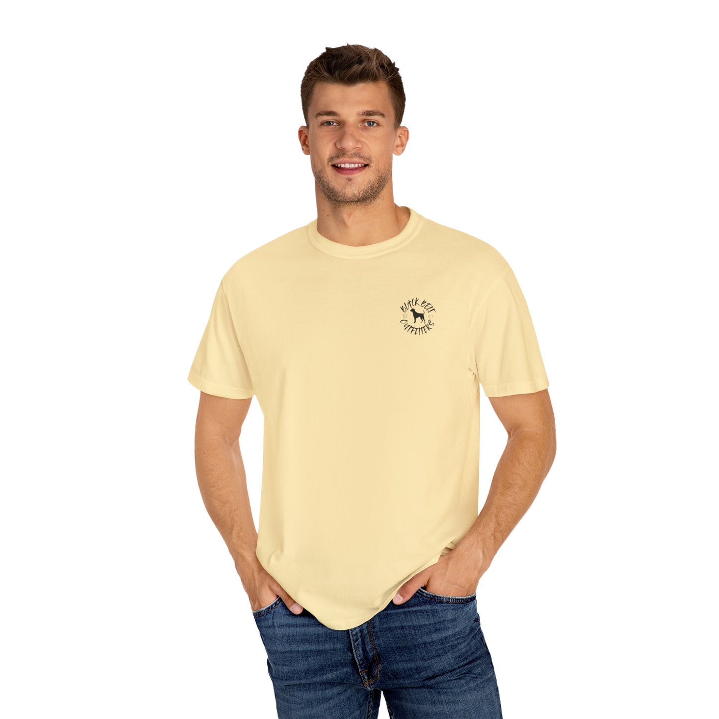 Old School Camo Flying Duck Unisex Garment-Dyed Pocket T-Shirt