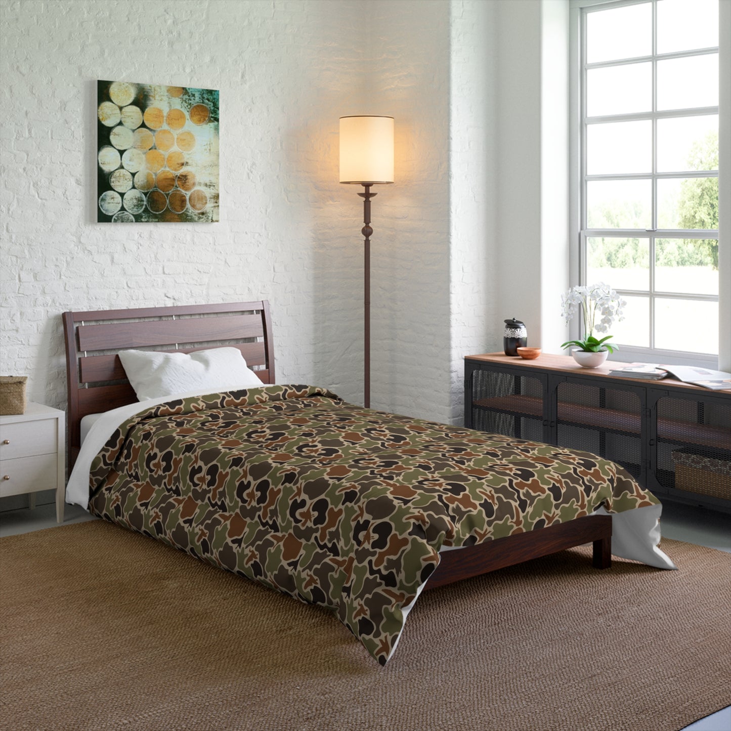 Duck Camo Comforter | Cozy Bedding for Home Decor, Camo Pattern Comforter, Modern Bedroom, Gift for Her, Unique Housewarming
