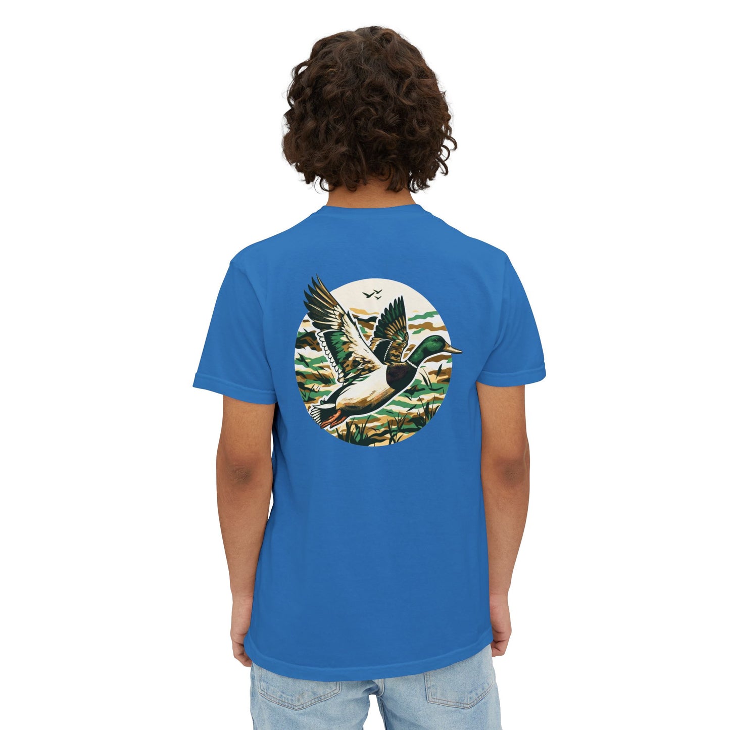 Black belt outfitters, duck hunting custom design hunting Unisex Garment-Dyed Pocket T-Shirt