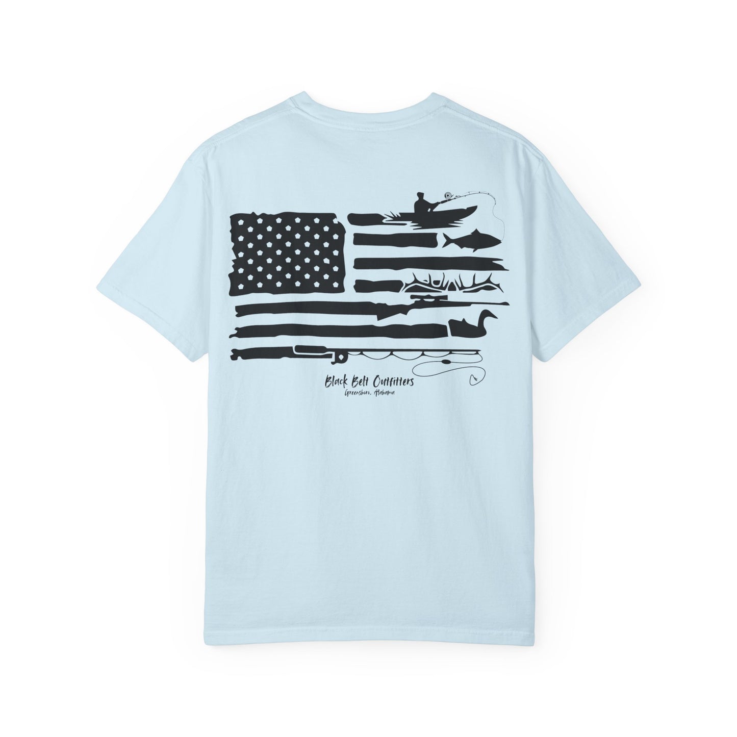 Hunting American Flag Unisex T-Shirt, Perfect for Gifts, Father's Day, Golf Events, Casual Wear, Comfortable Tee