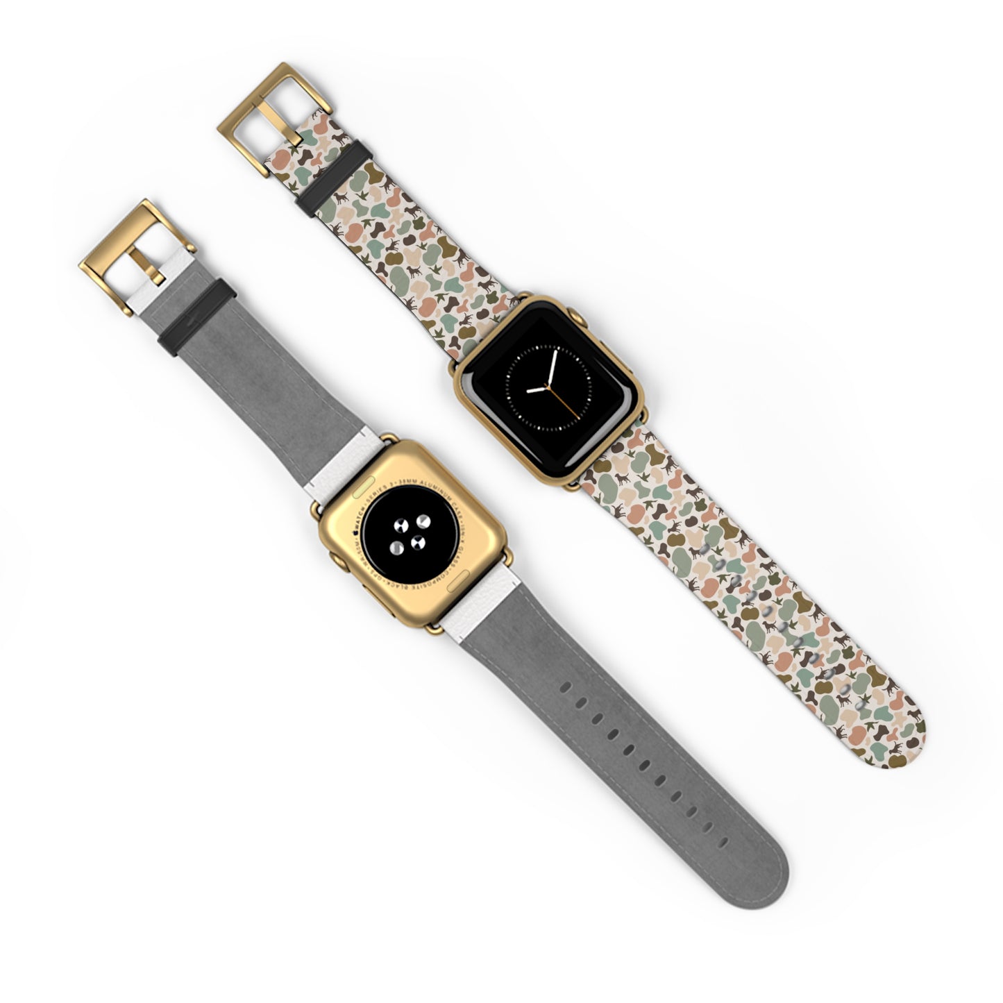 Old school camo duck and dog custom print Watch Band