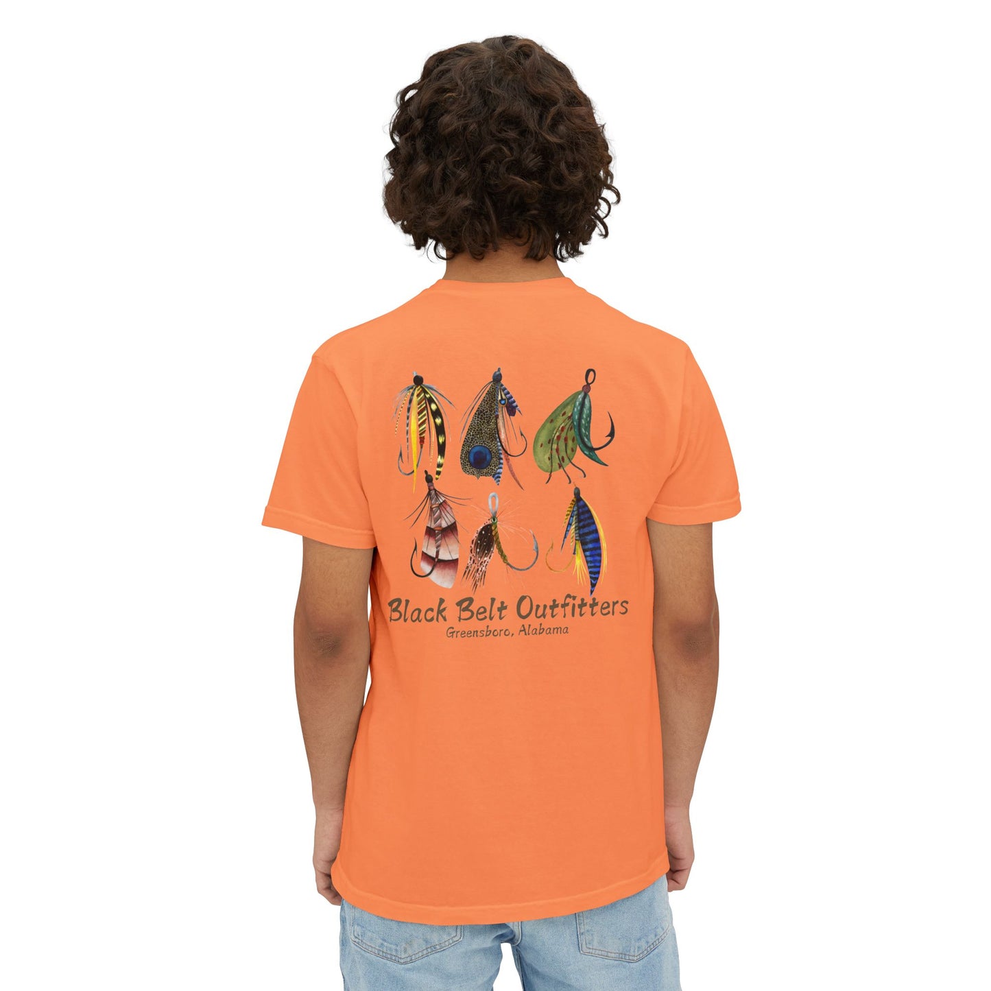 Black belt outfitters fishing lures Unisex Garment-Dyed Pocket T-Shirt