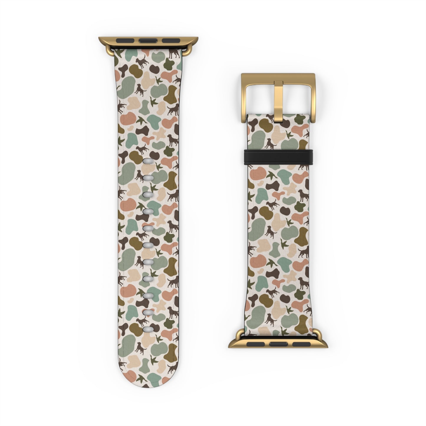 Old school camo duck and dog custom print Watch Band