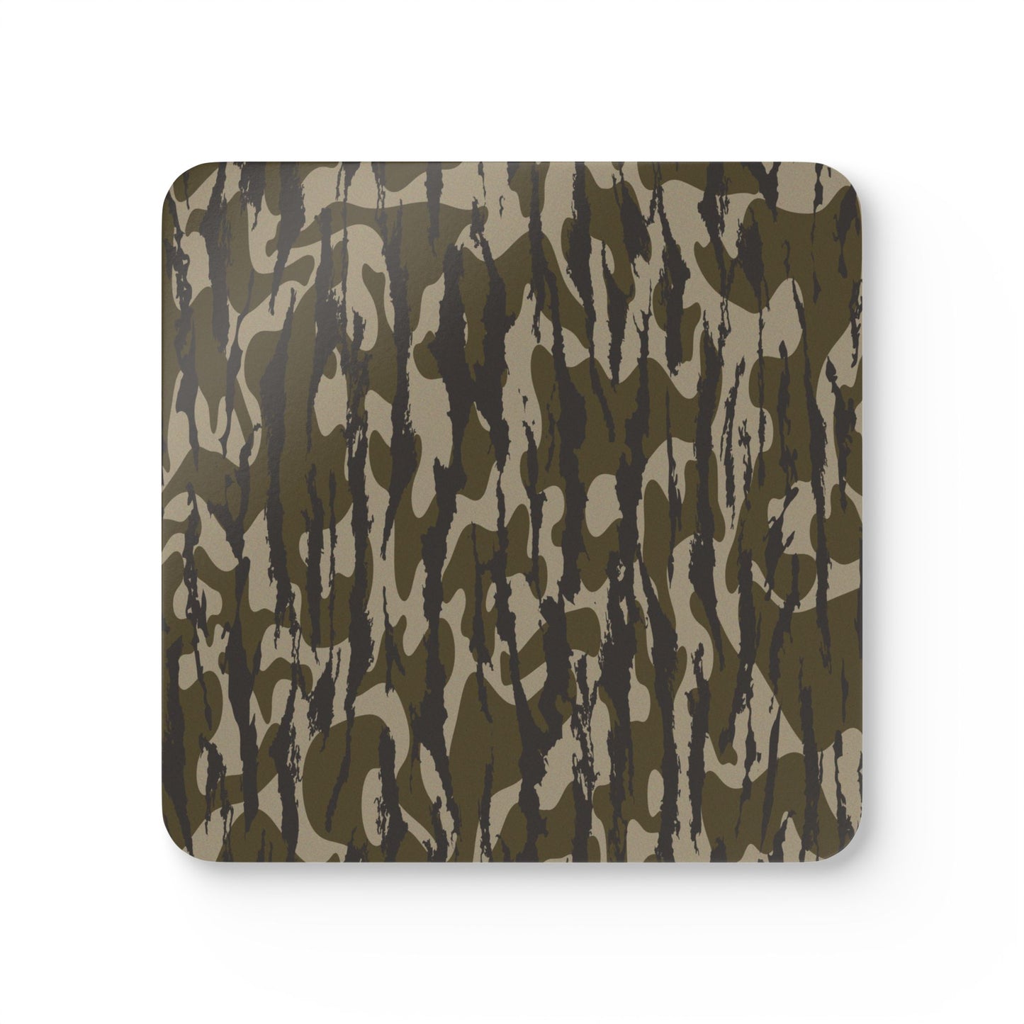 Bottomland Camo Corkwood Coaster Set, Rustic Home Decor, Eco-Friendly Gifts, Drink Coasters, Unique Kitchen Accessories, Nature Lovers Gift