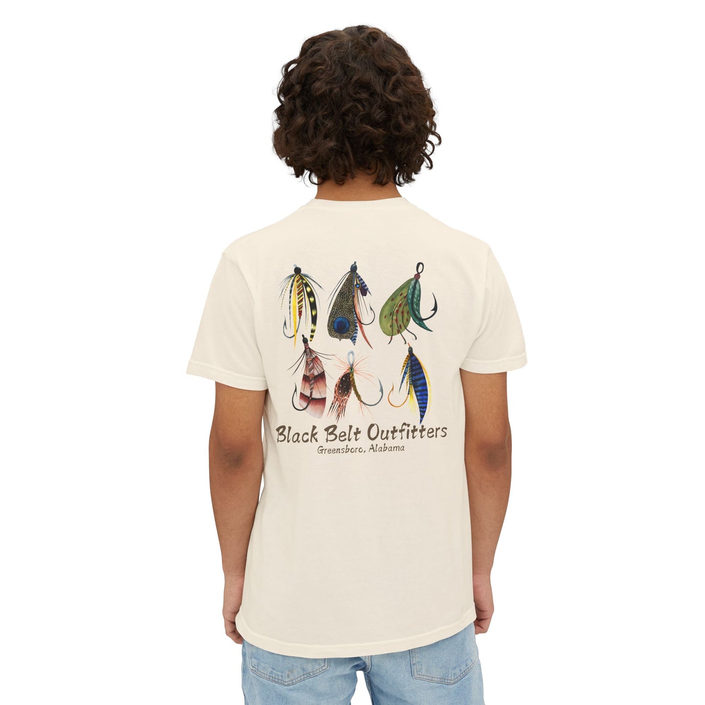 Black belt outfitters fishing lures Unisex Garment-Dyed Pocket T-Shirt