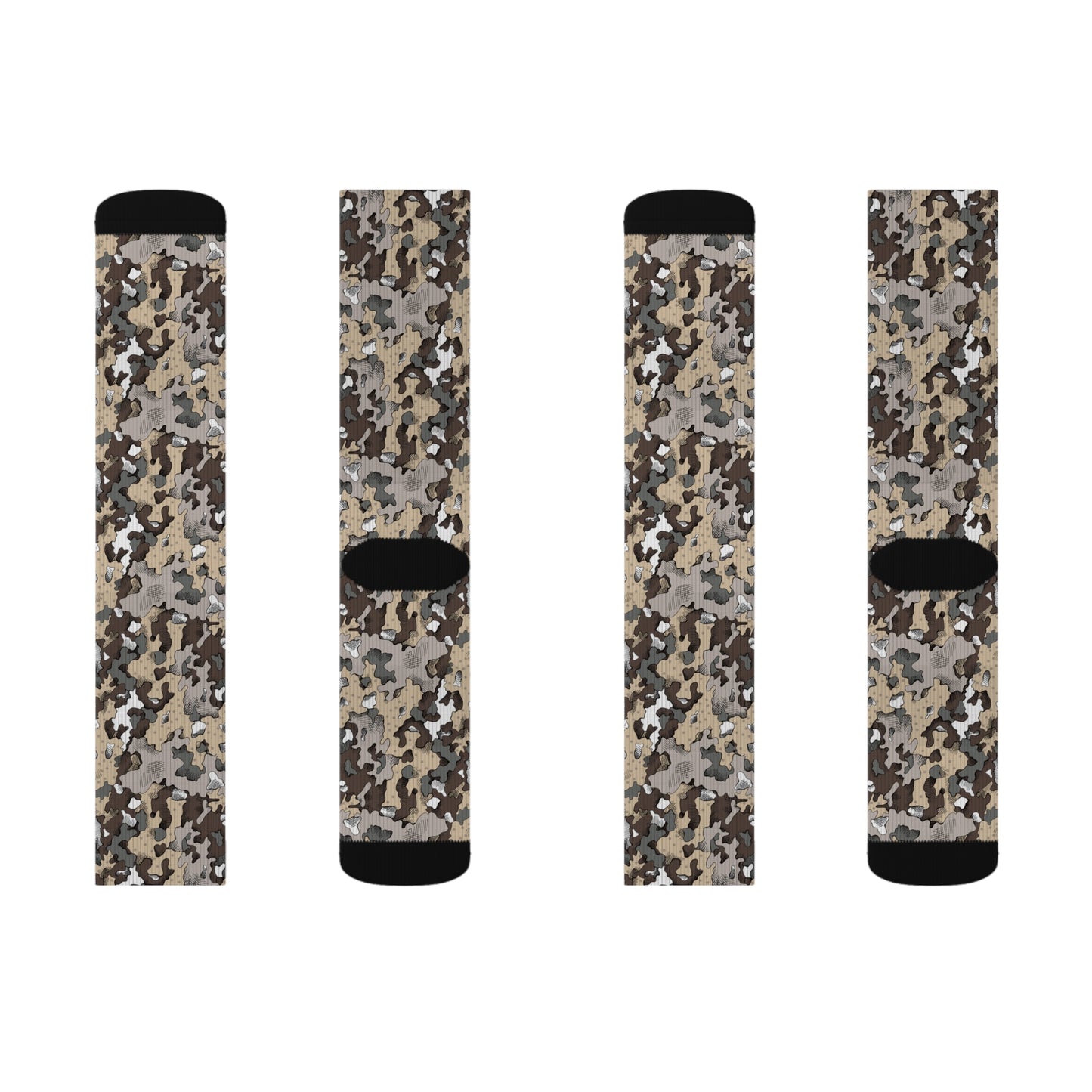 Black Belt Outfitters Original Dixie Camo Sublimation Socks | Stylish Military-Inspired Footwear | Perfect for Everyday, Gifts