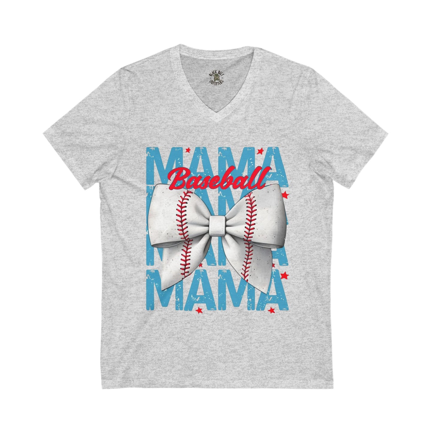 Baseball Mama V-Neck Tee – Unisex Jersey T-Shirt for Game Day