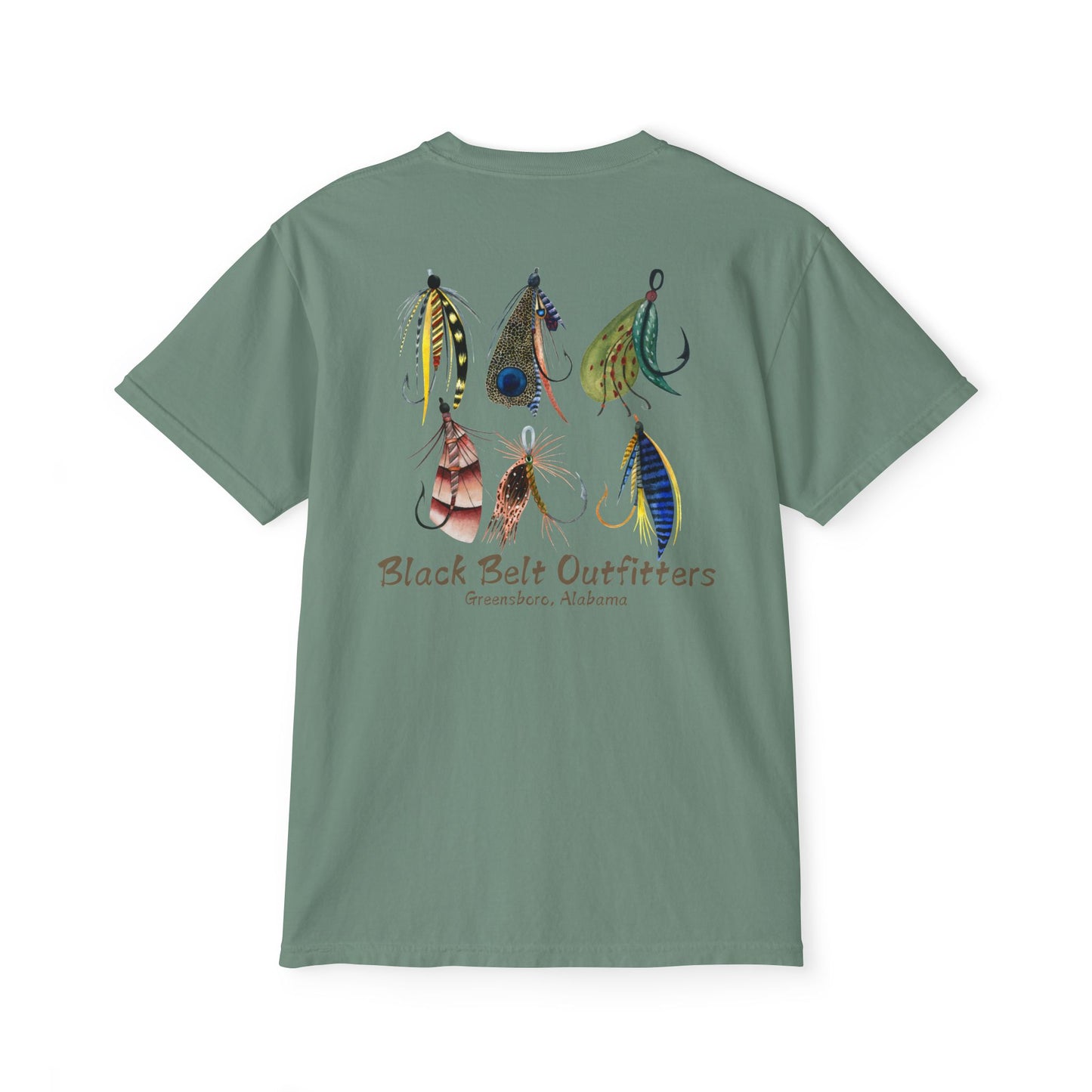 Black belt outfitters fishing lures Unisex Garment-Dyed Pocket T-Shirt