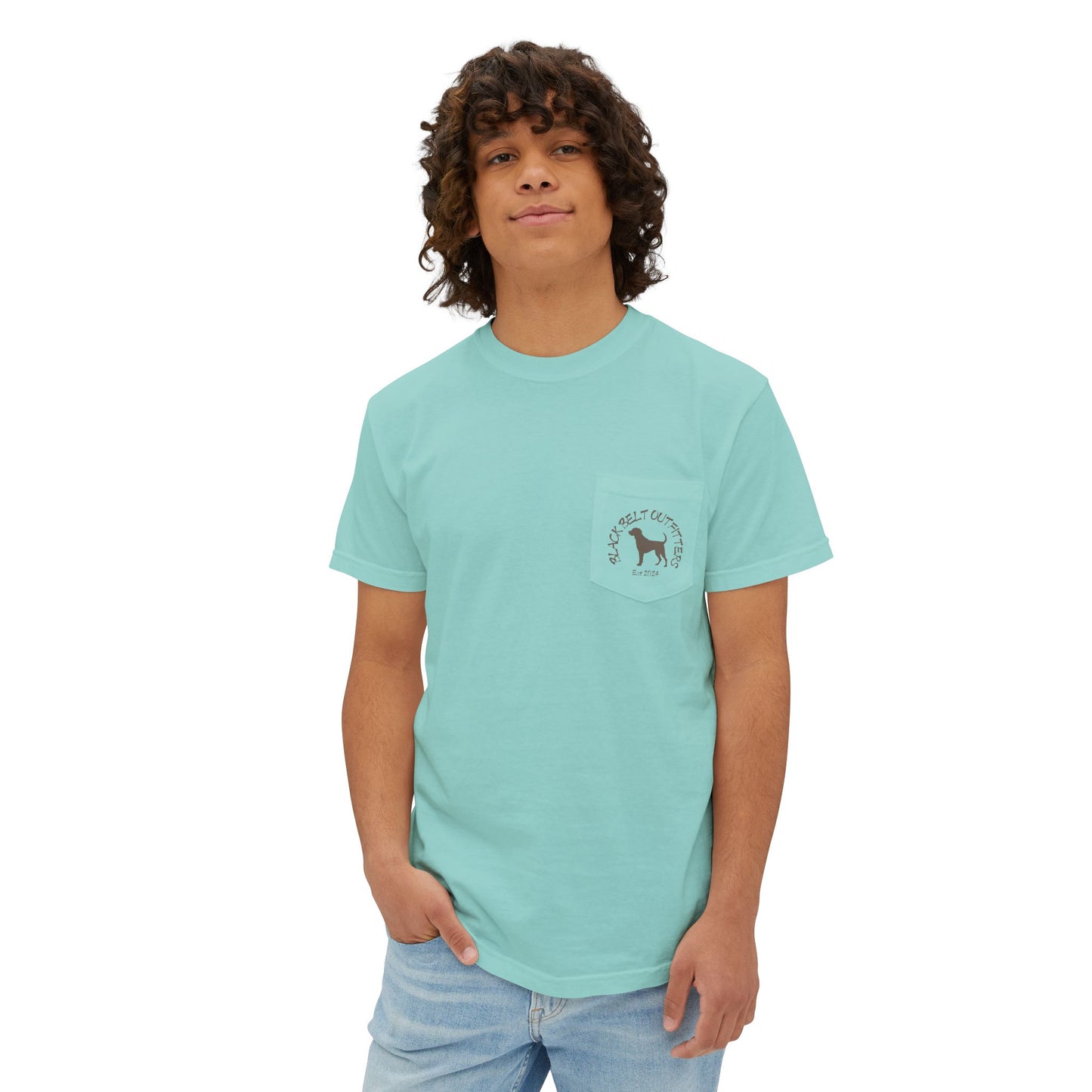 Black belt outfitters Fishing Poles Heart Unisex Garment-Dyed Pocket T-Shirt