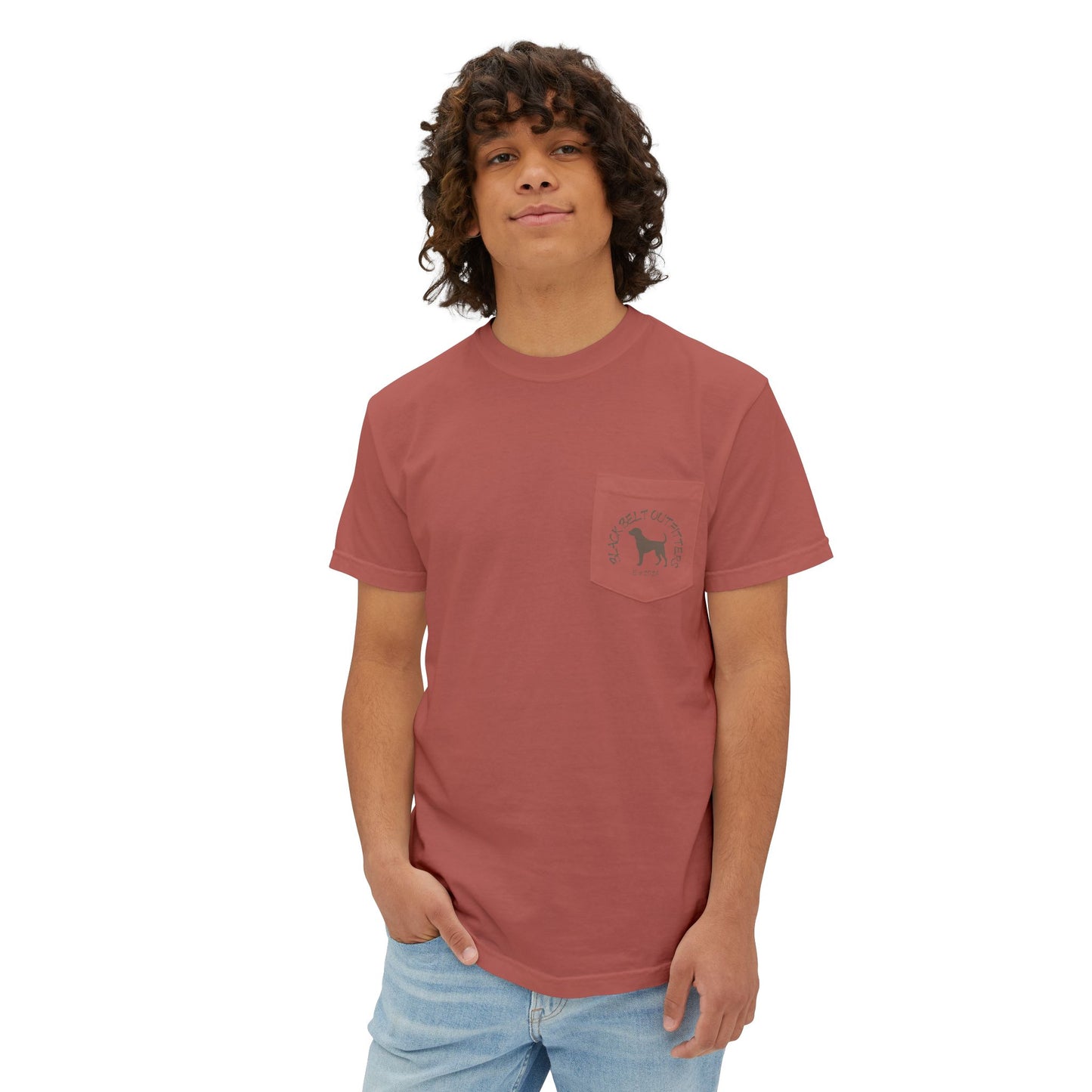 Black belt outfitters Fishing Poles Heart Unisex Garment-Dyed Pocket T-Shirt