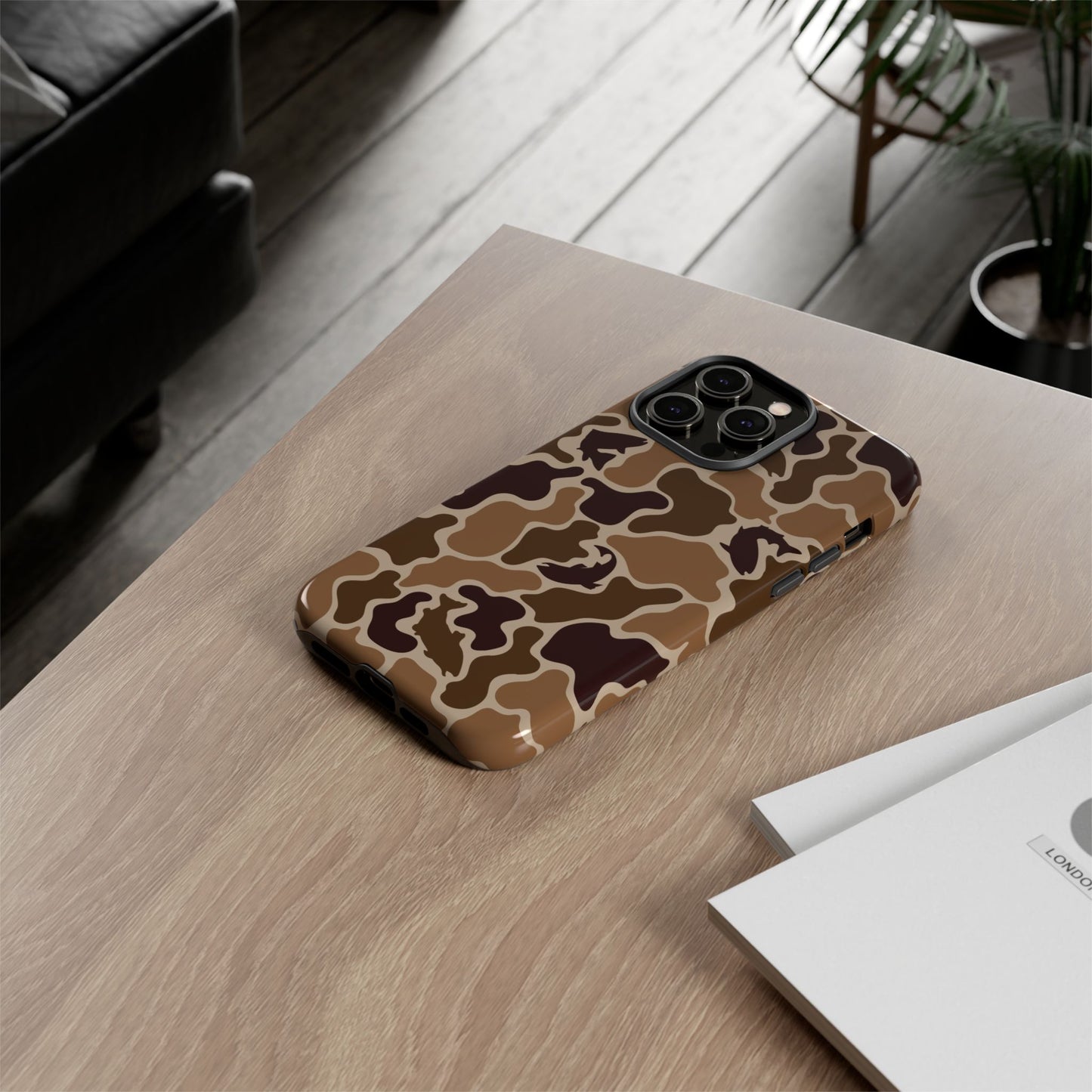 Brown Shark Camo design Tough Cases