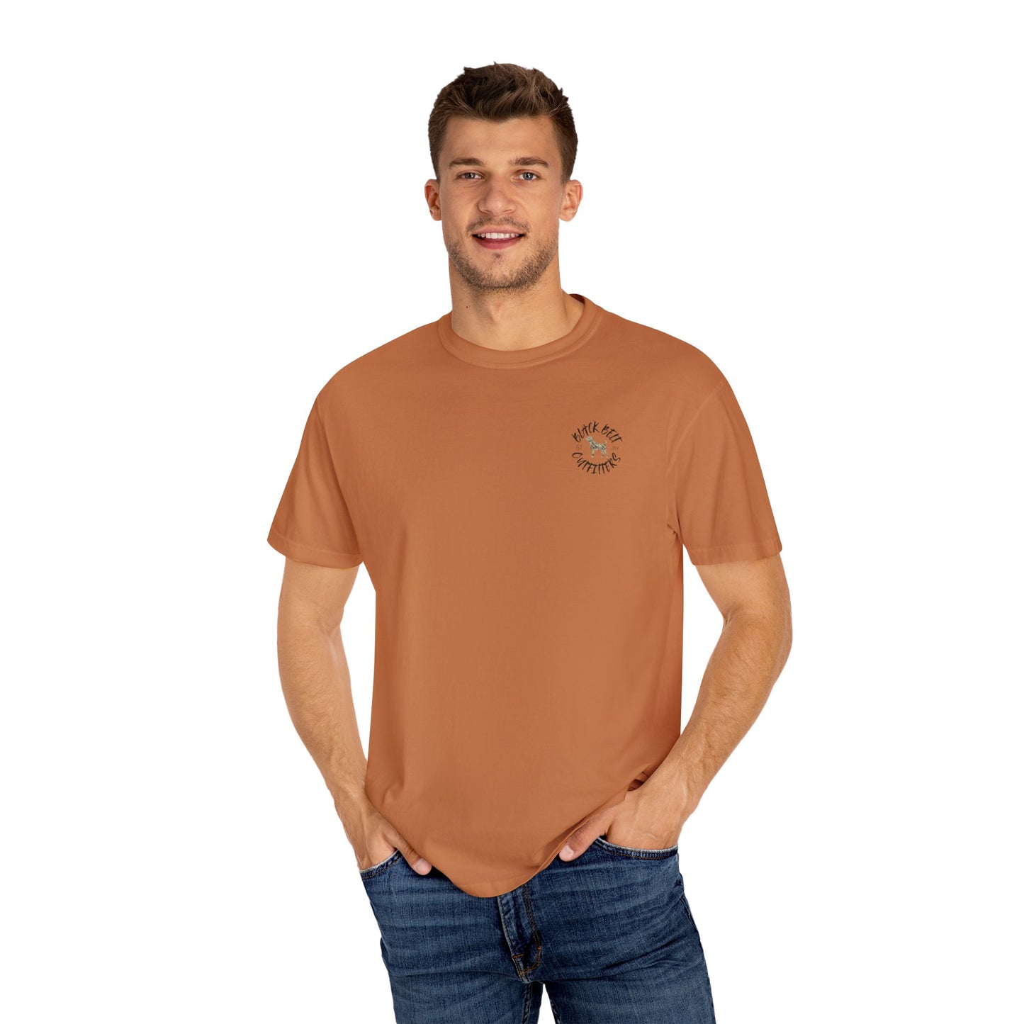 Golf Theme American Flag Unisex Garment-Dyed T-shirt
