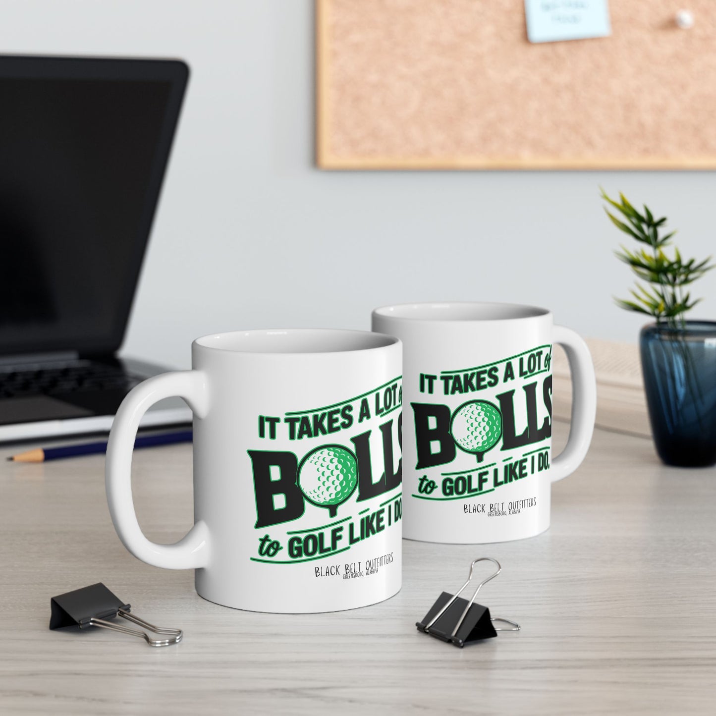 It Takes A Lot of Balls to Golf Like I Do Ceramic Mug, Perfect Gift for Golfers, Funny Coffee Cup, Golfing Themed Mug, 11oz and 15oz Sizes