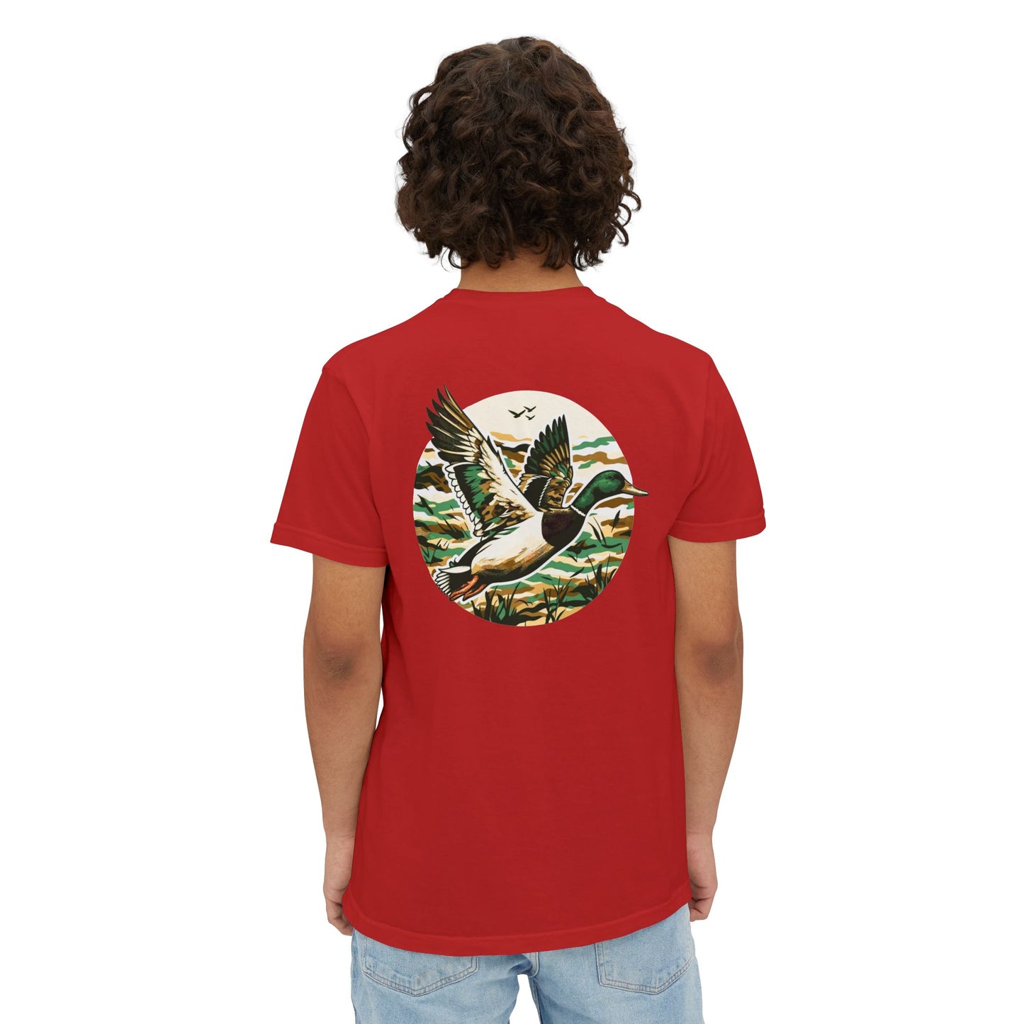 Black belt outfitters, duck hunting custom design hunting Unisex Garment-Dyed Pocket T-Shirt