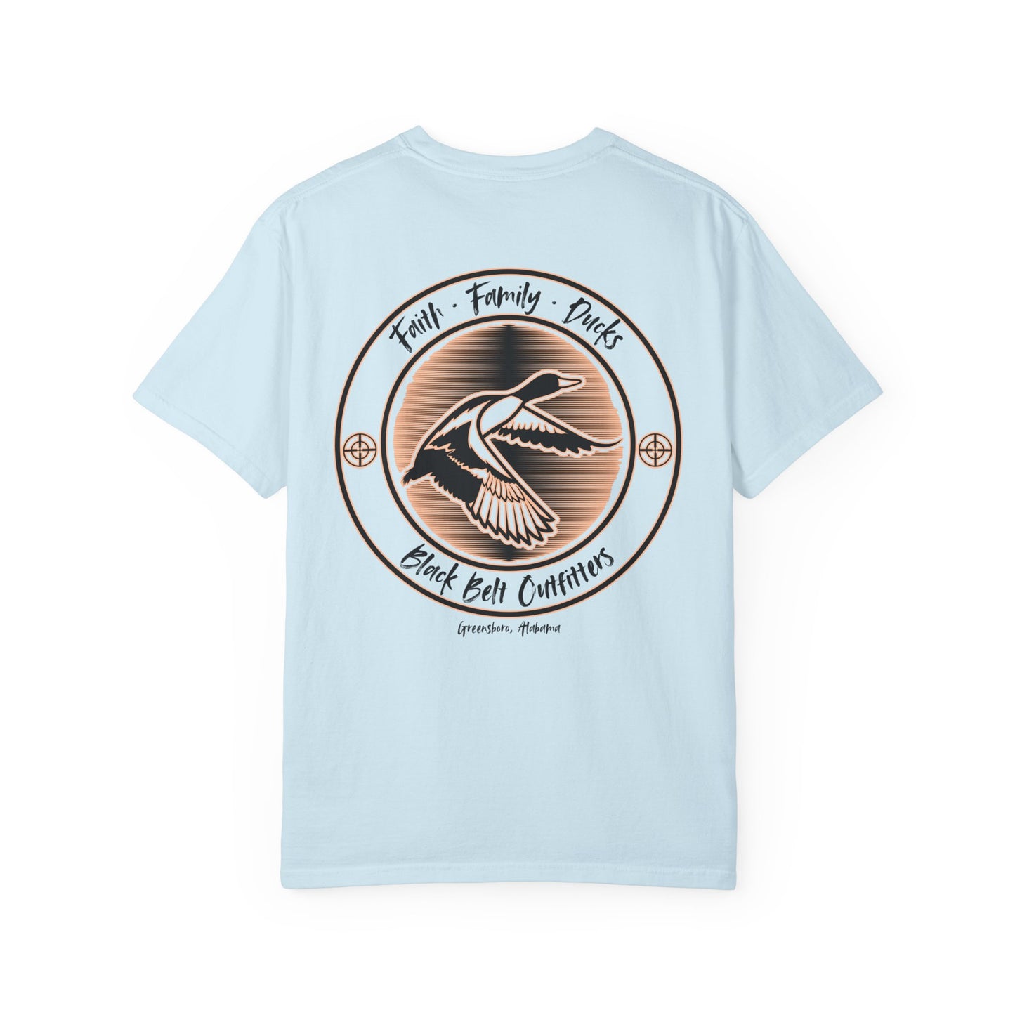 Faith Family Ducks Unisex Garment-Dyed Pocket T-Shirt
