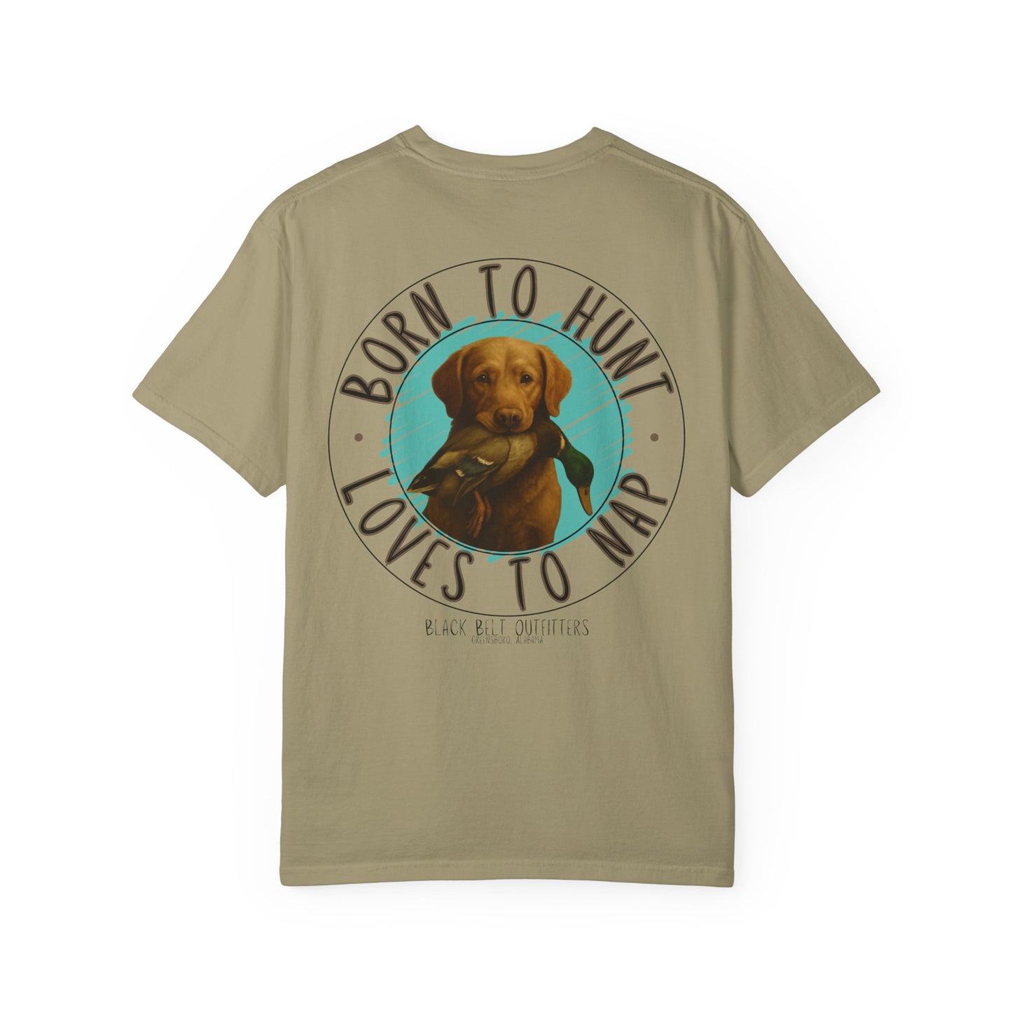Duck Dog, Born to Hunt - Loves to Nap Unisex T-Shirt, Perfect for Gifts, Father's Day, Golf Events, Casual Wear, Comfortable Tee