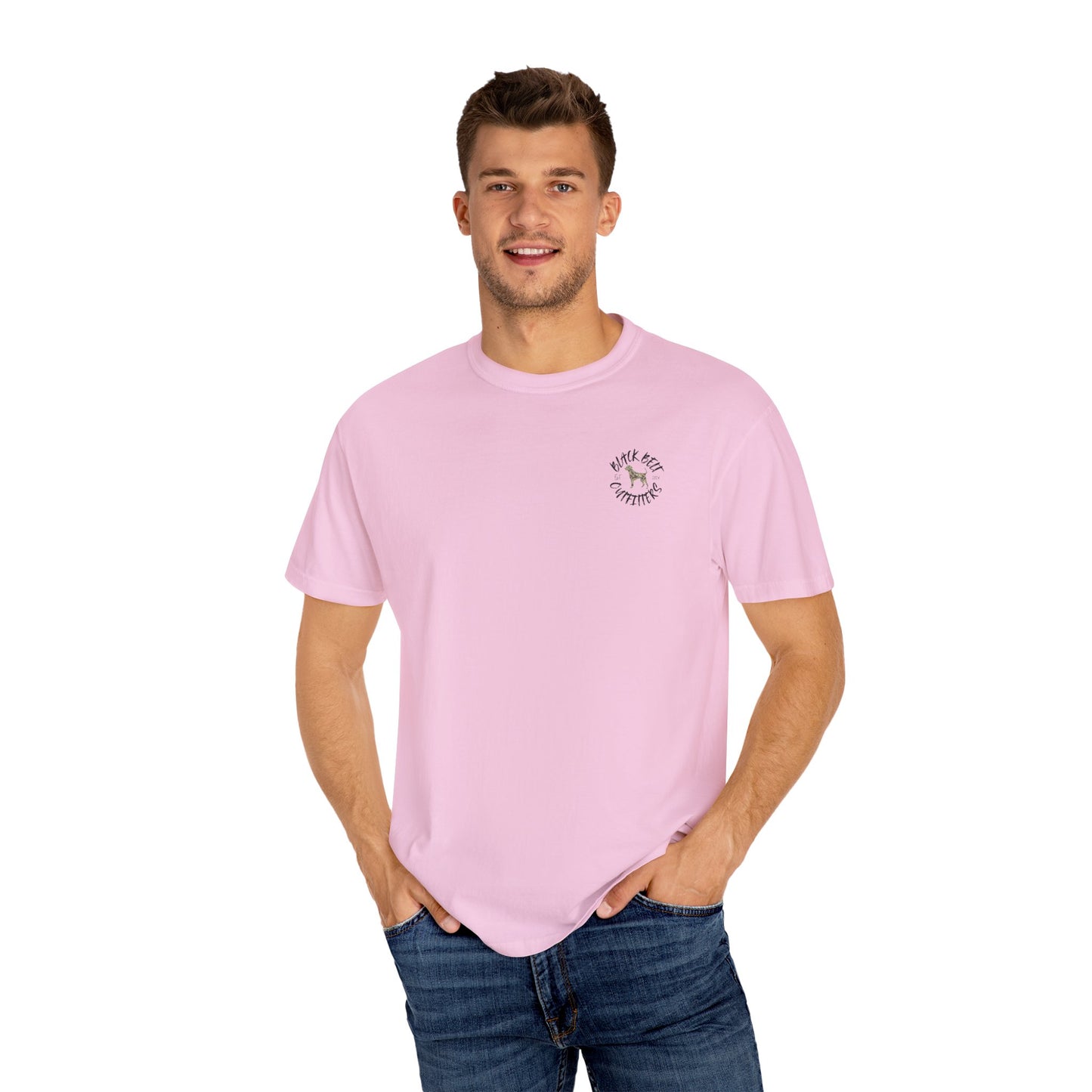 Golf Theme American Flag Unisex Garment-Dyed T-shirt