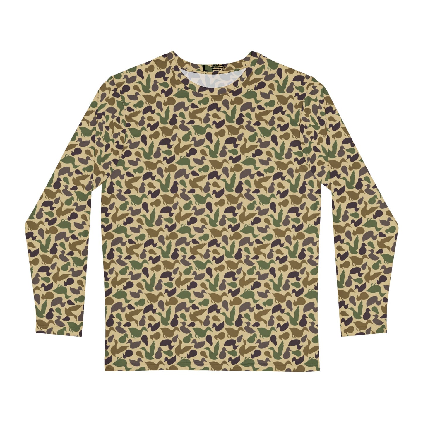 Old school custom duck camo, Men's Long Sleeve Shirt (AOP)