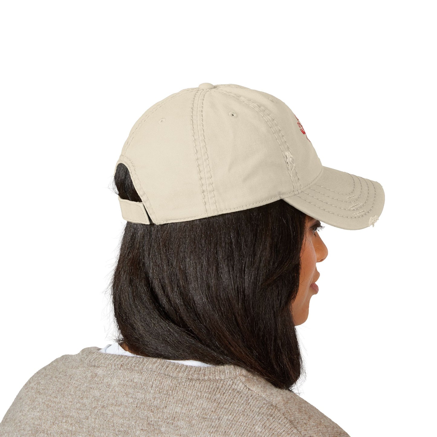 Crawfish Embroidered Distressed Dad Hat, Casual Summer Cap, Beach Style, Fishing Gift for Dad, Vintage Baseball Hat