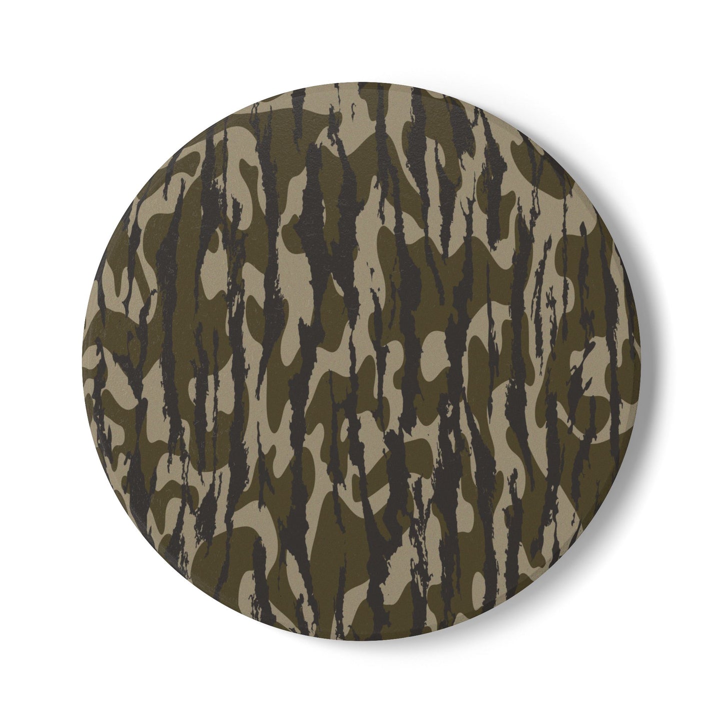 Bottomland Camo Ceramic Coaster Set, Eco-Friendly Drinkware, Rustic Home Decor, Perfect for Military Enthusiasts, Gift for Dad