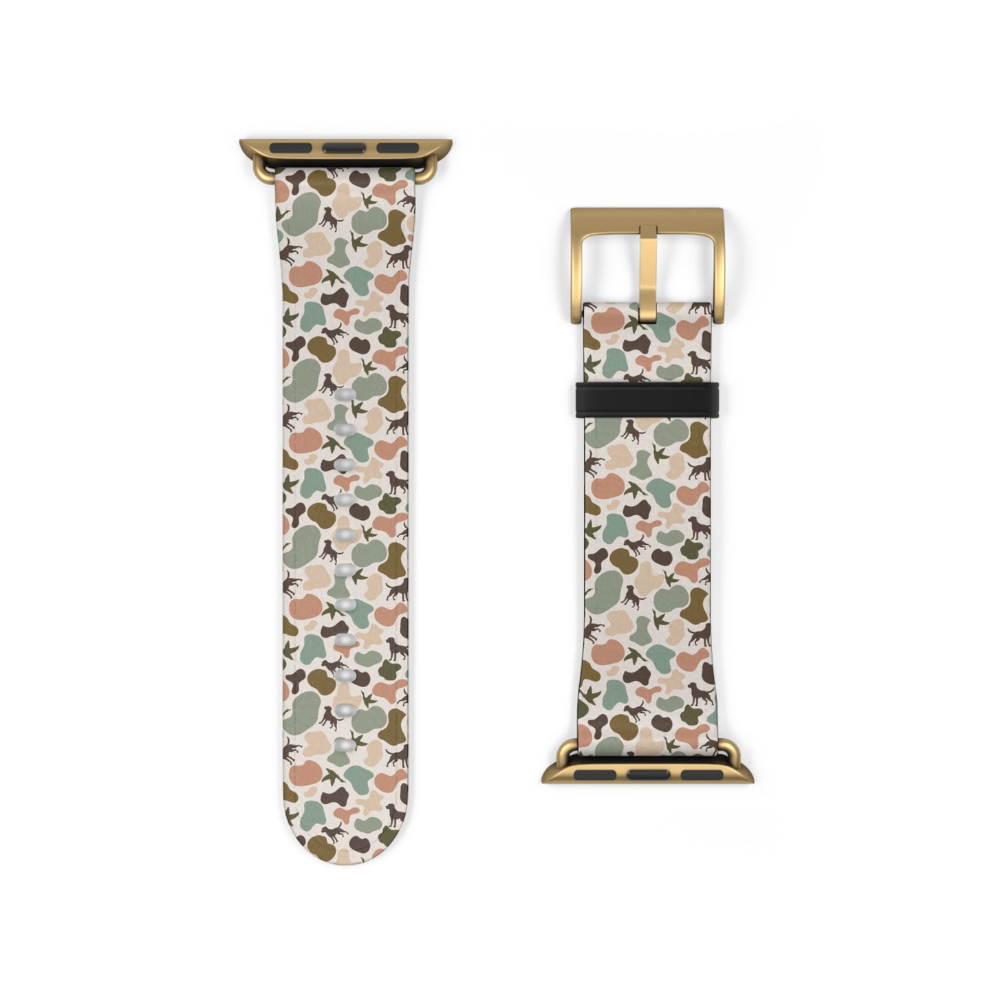 Old school camo duck and dog custom print Watch Band