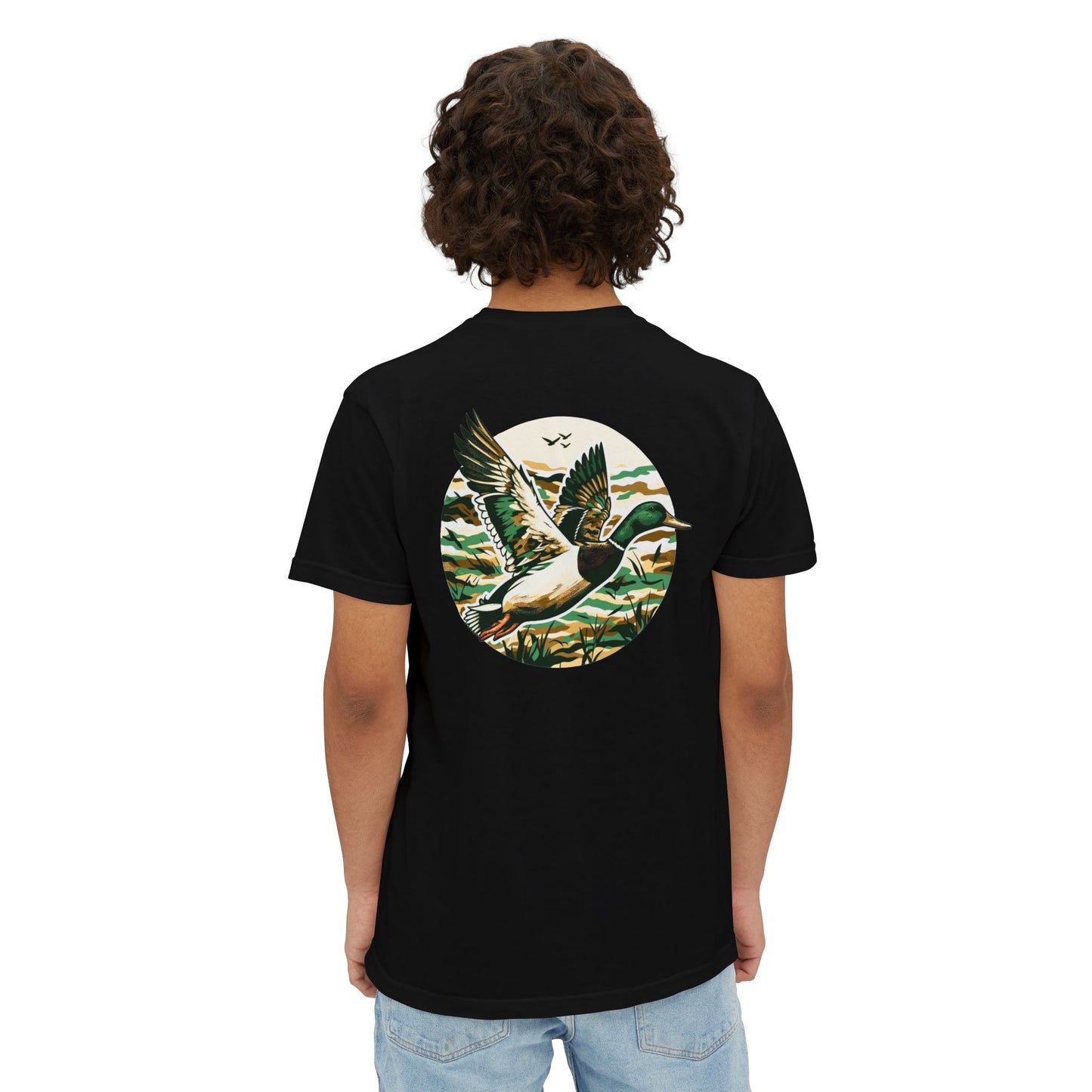 Black belt outfitters, duck hunting custom design hunting Unisex Garment-Dyed Pocket T-Shirt