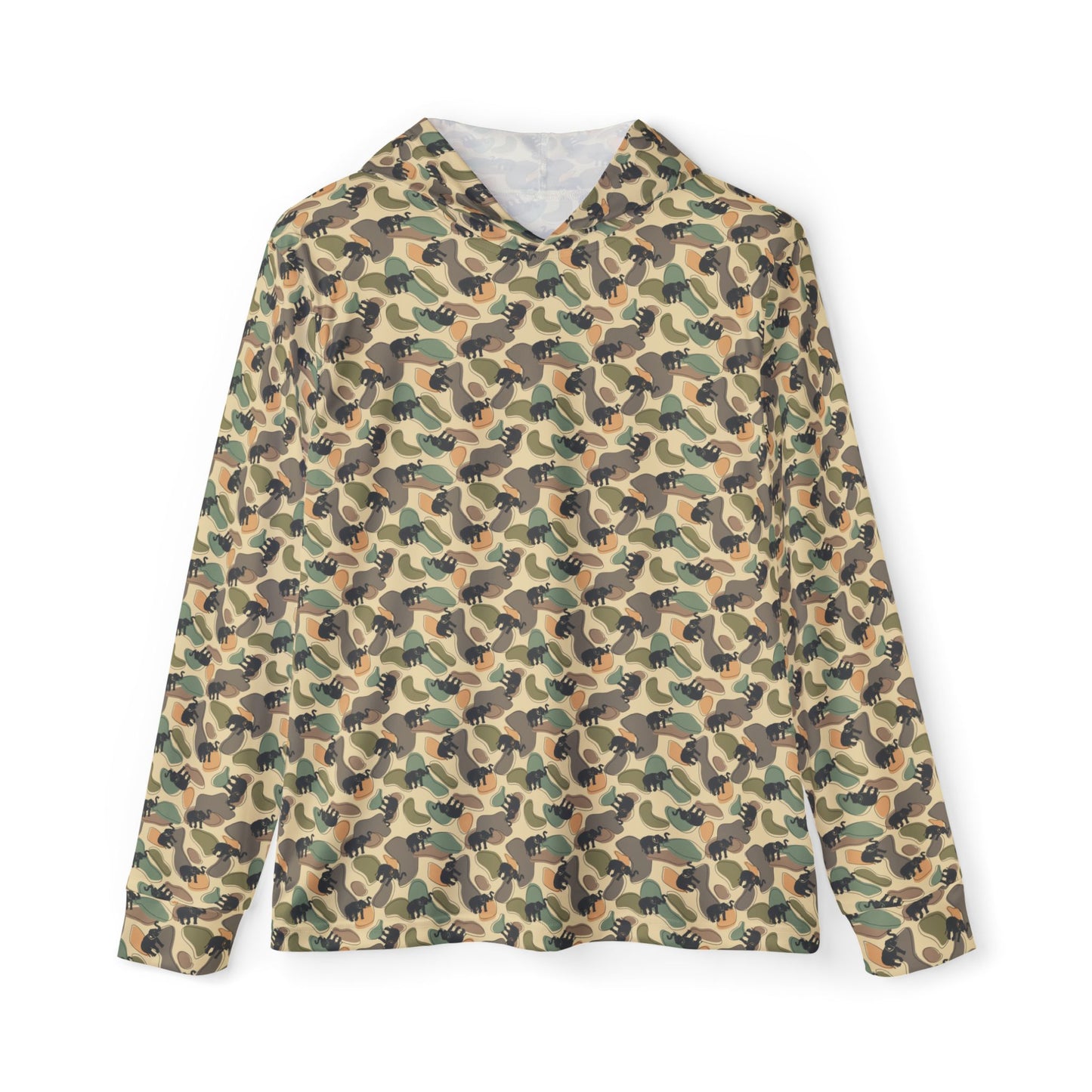 GAMEDAY GREY ELEPHANT Camo Sports Warmup Hoodie for Active Men, Perfect for Gym, Outdoor, Fitness, Exercising, and Sports Events