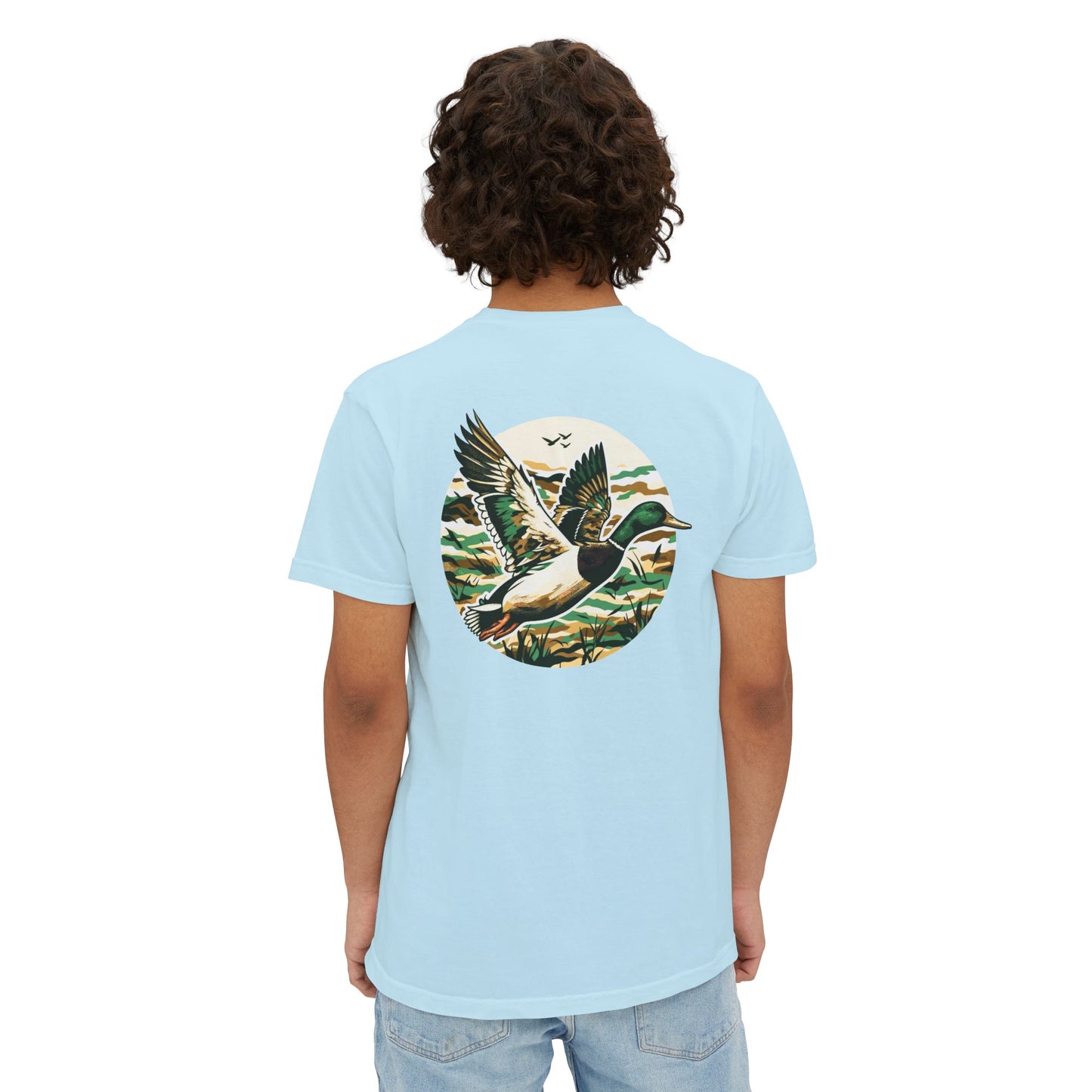 Black belt outfitters, duck hunting custom design hunting Unisex Garment-Dyed Pocket T-Shirt