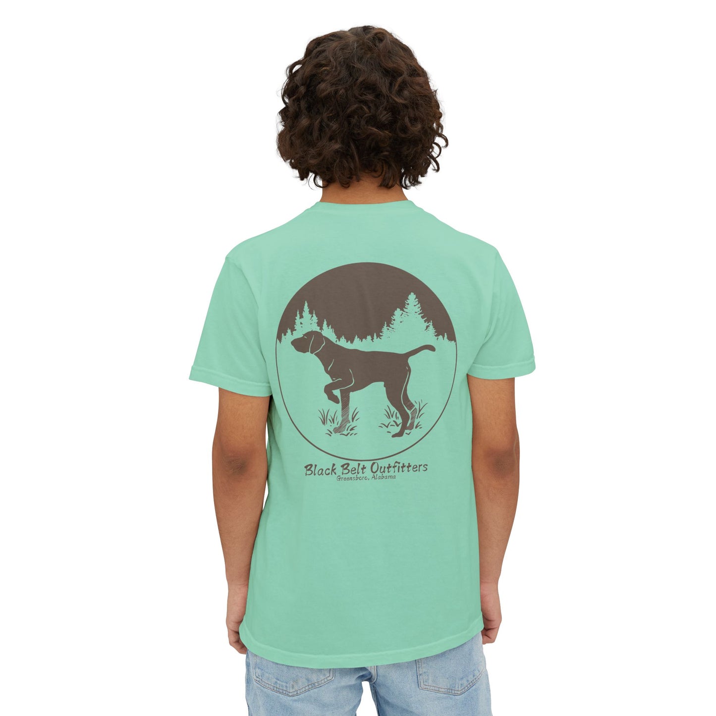 DEER HUNTING DOG (2) Unisex Heavy Cotton Pocket Tee